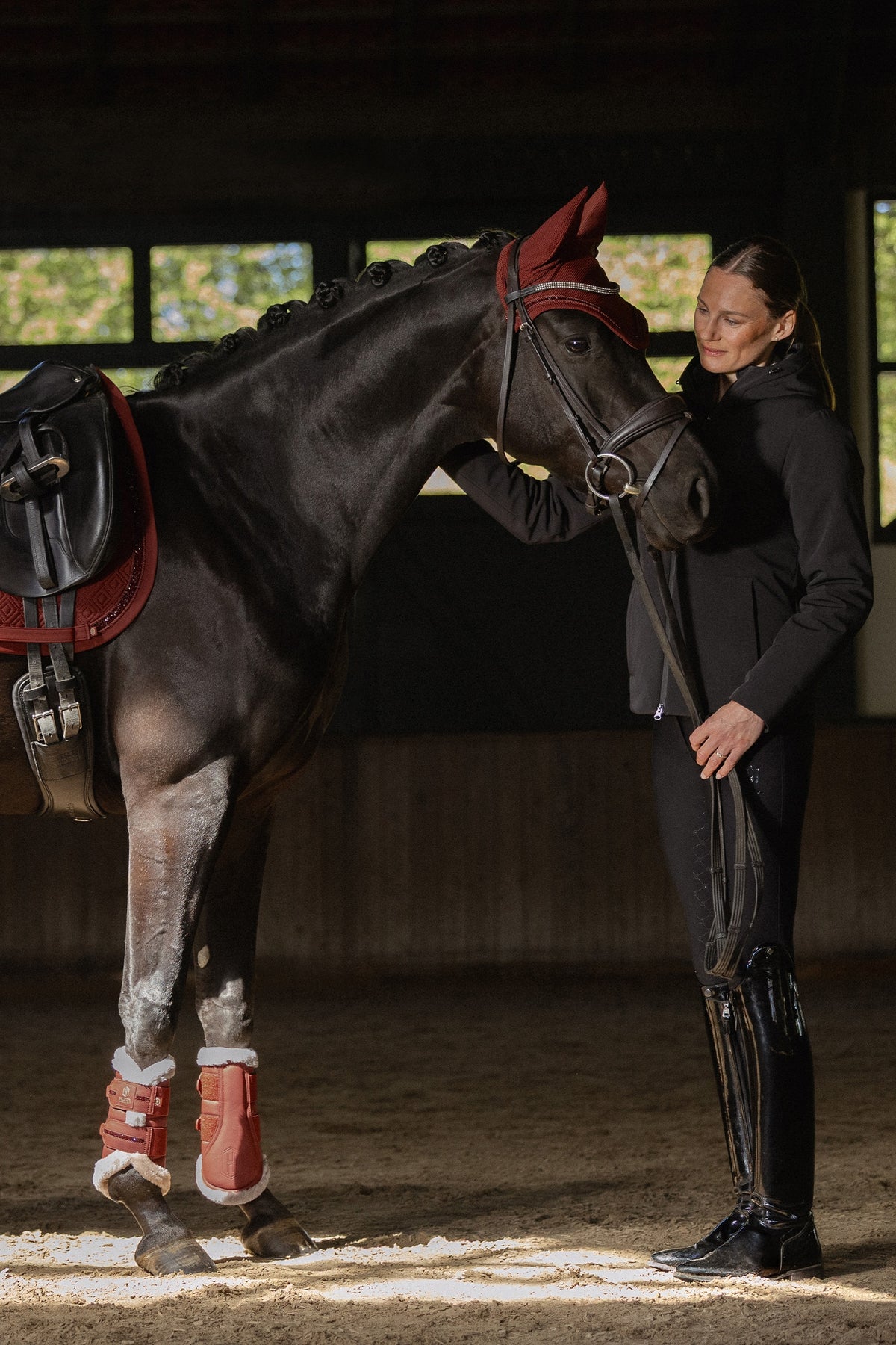 Eskadron Heritage 26/27 Jewel Faux Fur & Faux Leather Tendon Boots (Pair) Leg & Hoof Protection