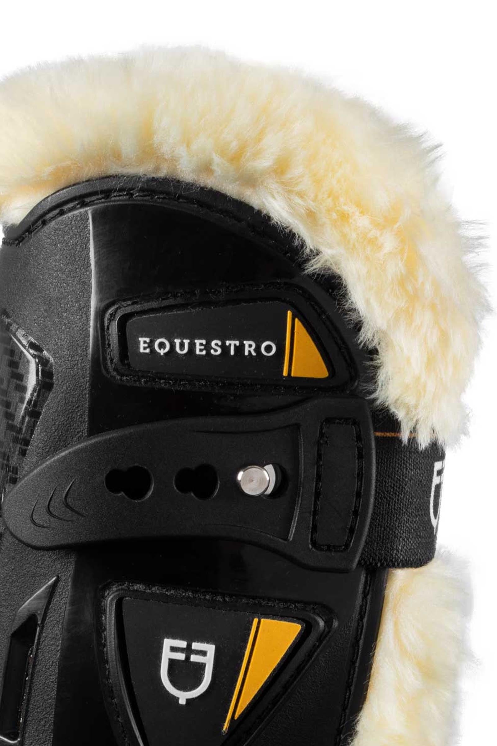 Equestro Synthetic Sheepskin Quick Release Tendon Boots Leg Protection & Hoof Protection for Horses