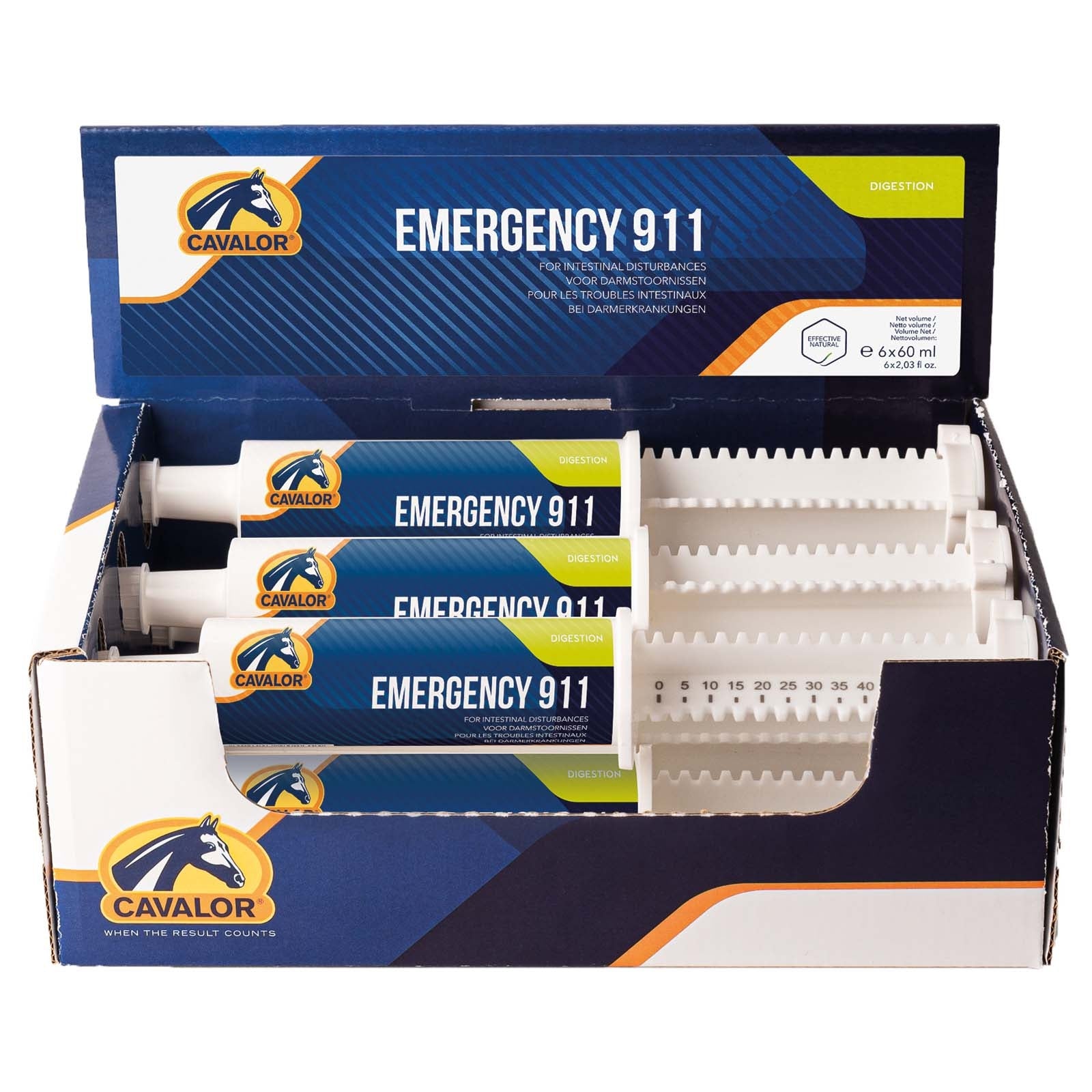 Cavalor Emergency 911 Paste, trávení, box injekčních stříkaček 6 x 60 ml Horse Feed & Nutrition