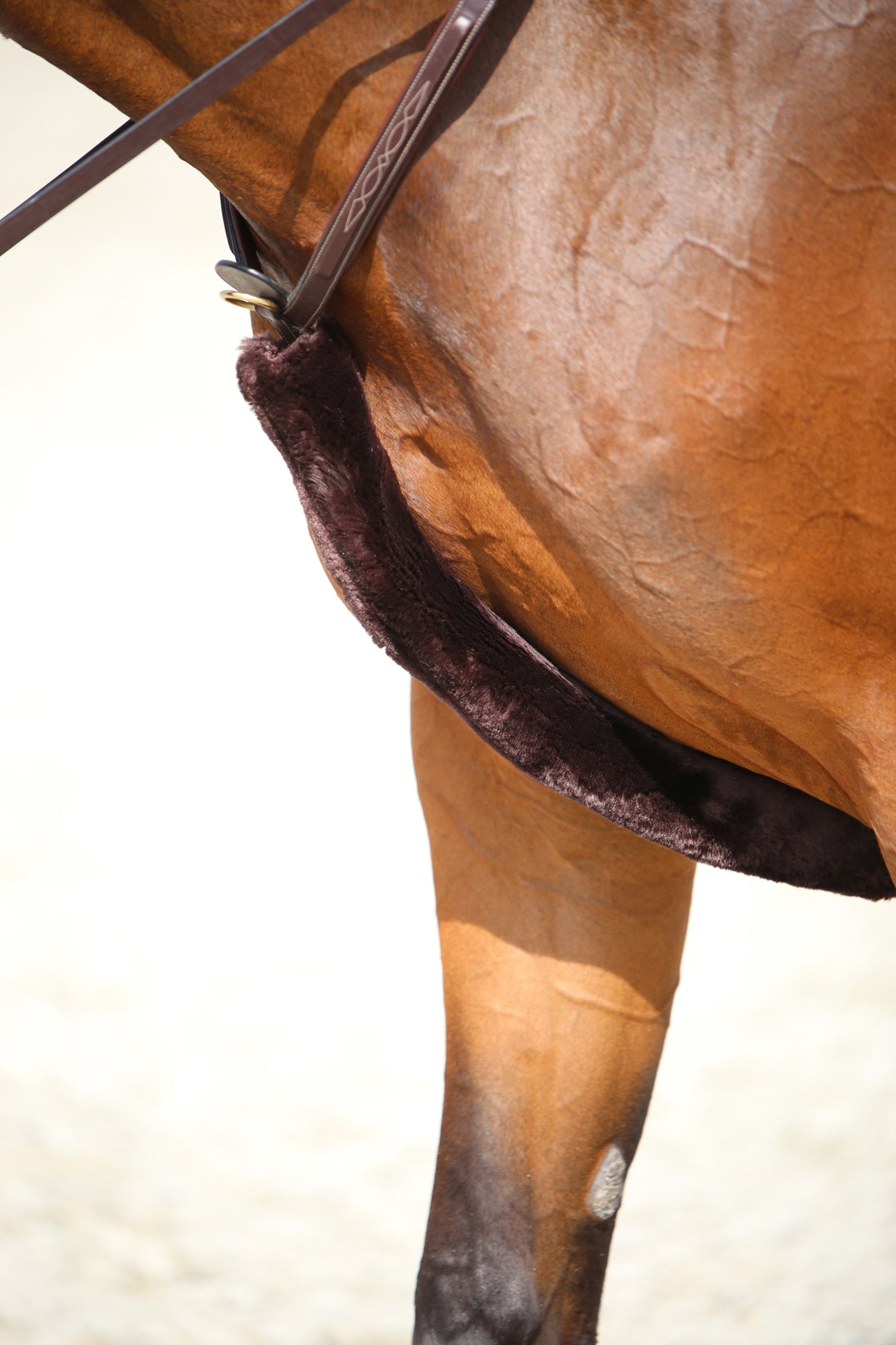 Kentucky Horsewear Sheepskin Breastplate Cover Bridles & Reins
