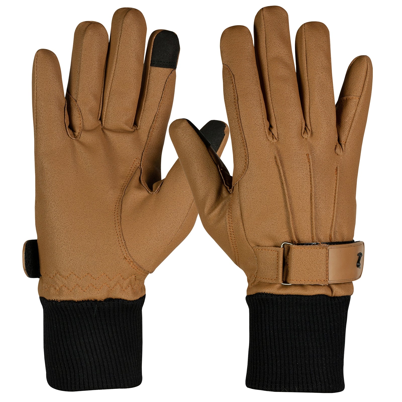 Horze PU Leather Fleece-Lined Riding Gloves Riding Gloves