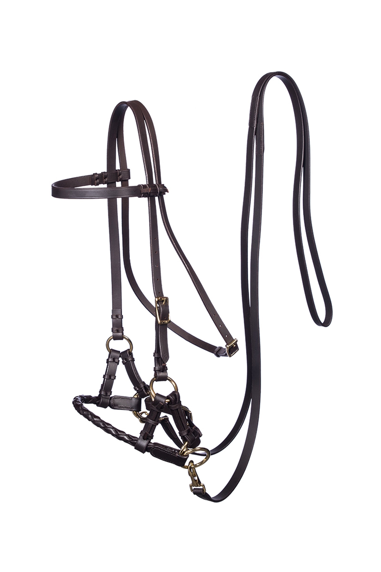 F.R.A. Freedom Riding Articles Pariba sidepull (Systém 3) s tkaným nánosníkem, včetně otěží Bridles & Reins