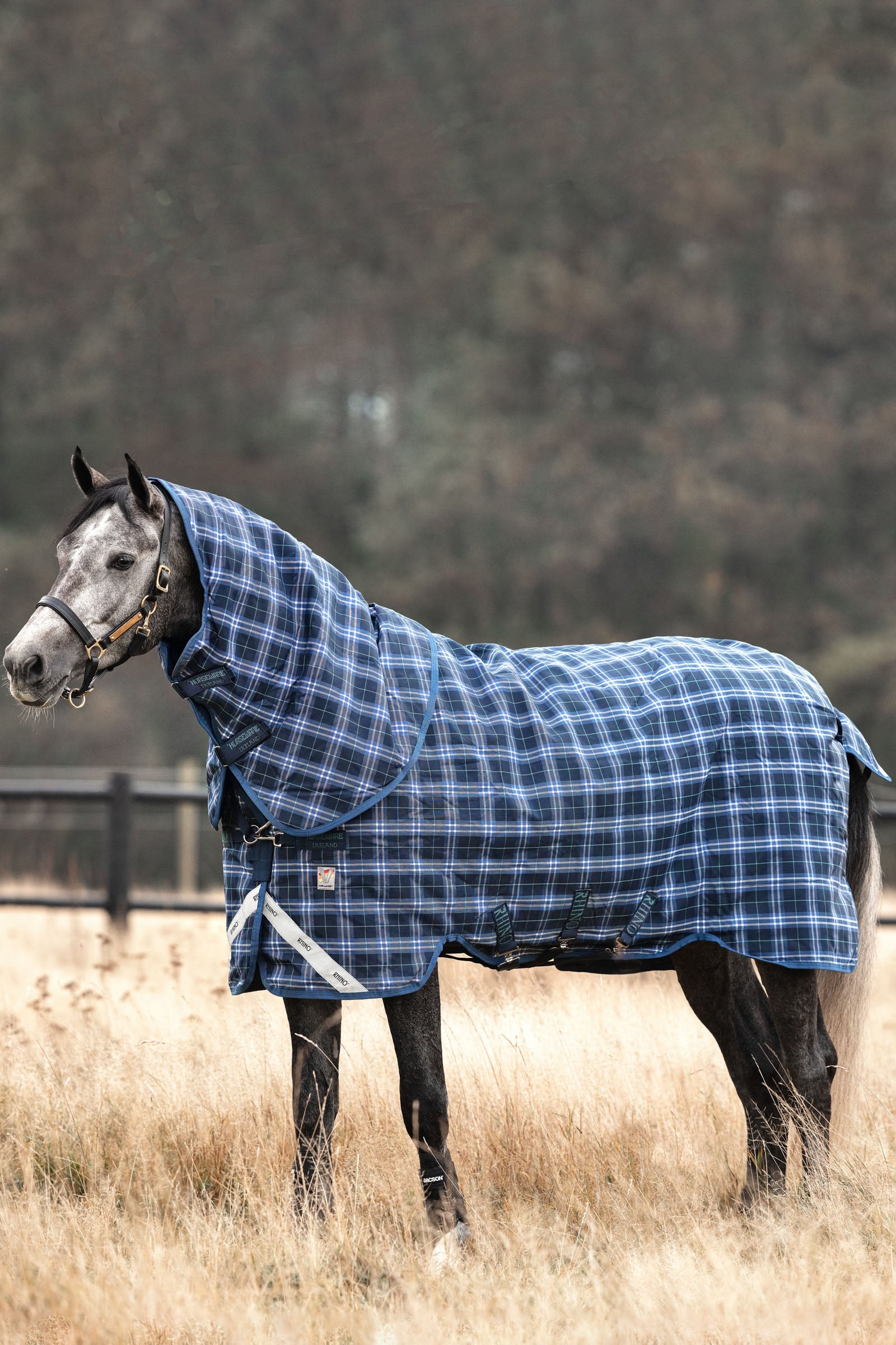 Horseware Rhino Plus Vari-Layer Turnout Rug with Detachable Neck, 450g Horse Rugs