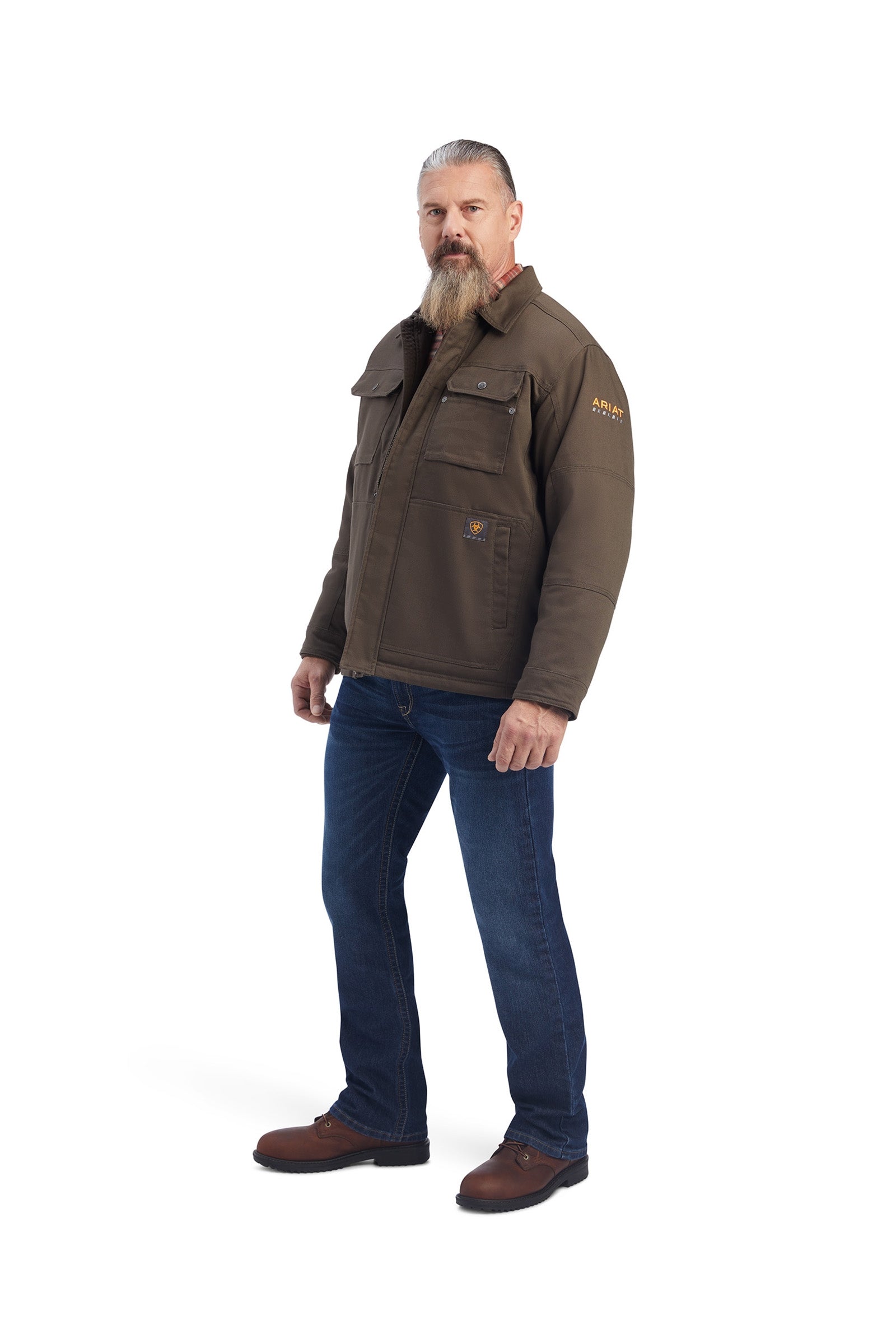 Ariat Rebar DuraCanvas Sherpa-Lined Men's Coat Mens Riding Clothing