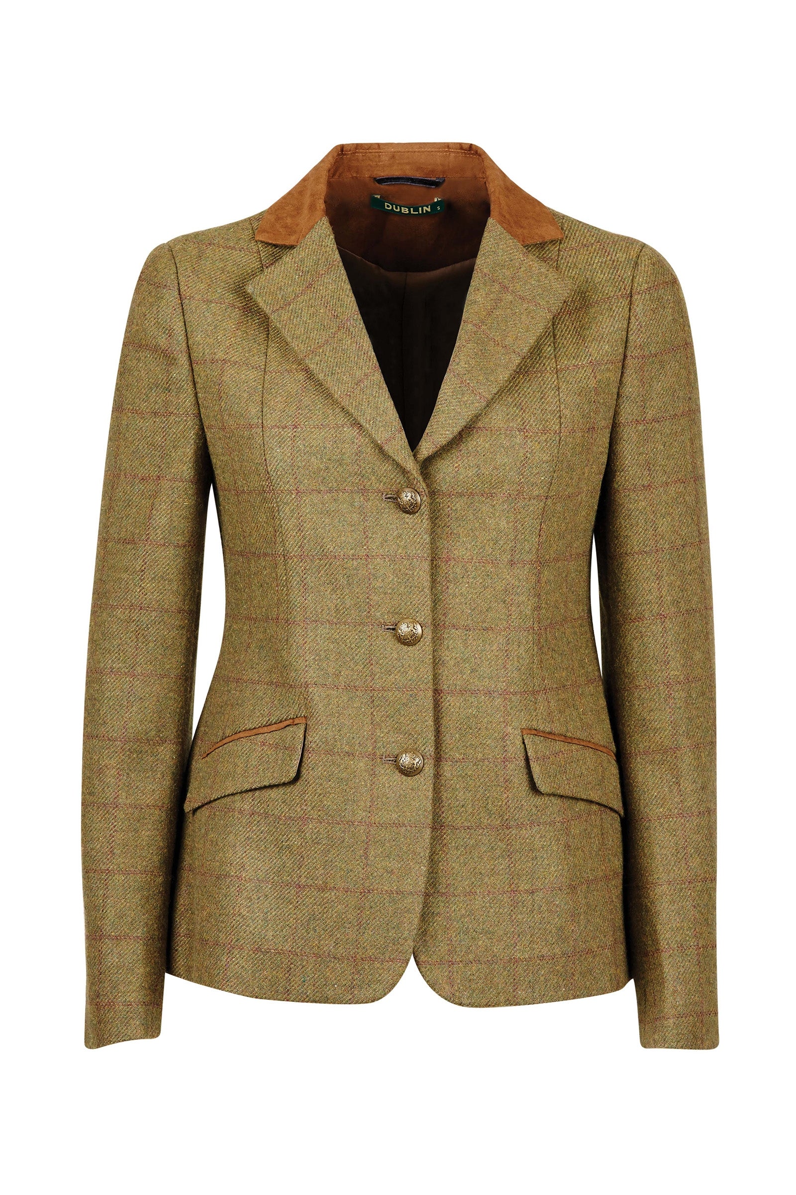 Dublin Dámská tvídová semišová bunda s límečkem Albany Women’s Riding Clothing