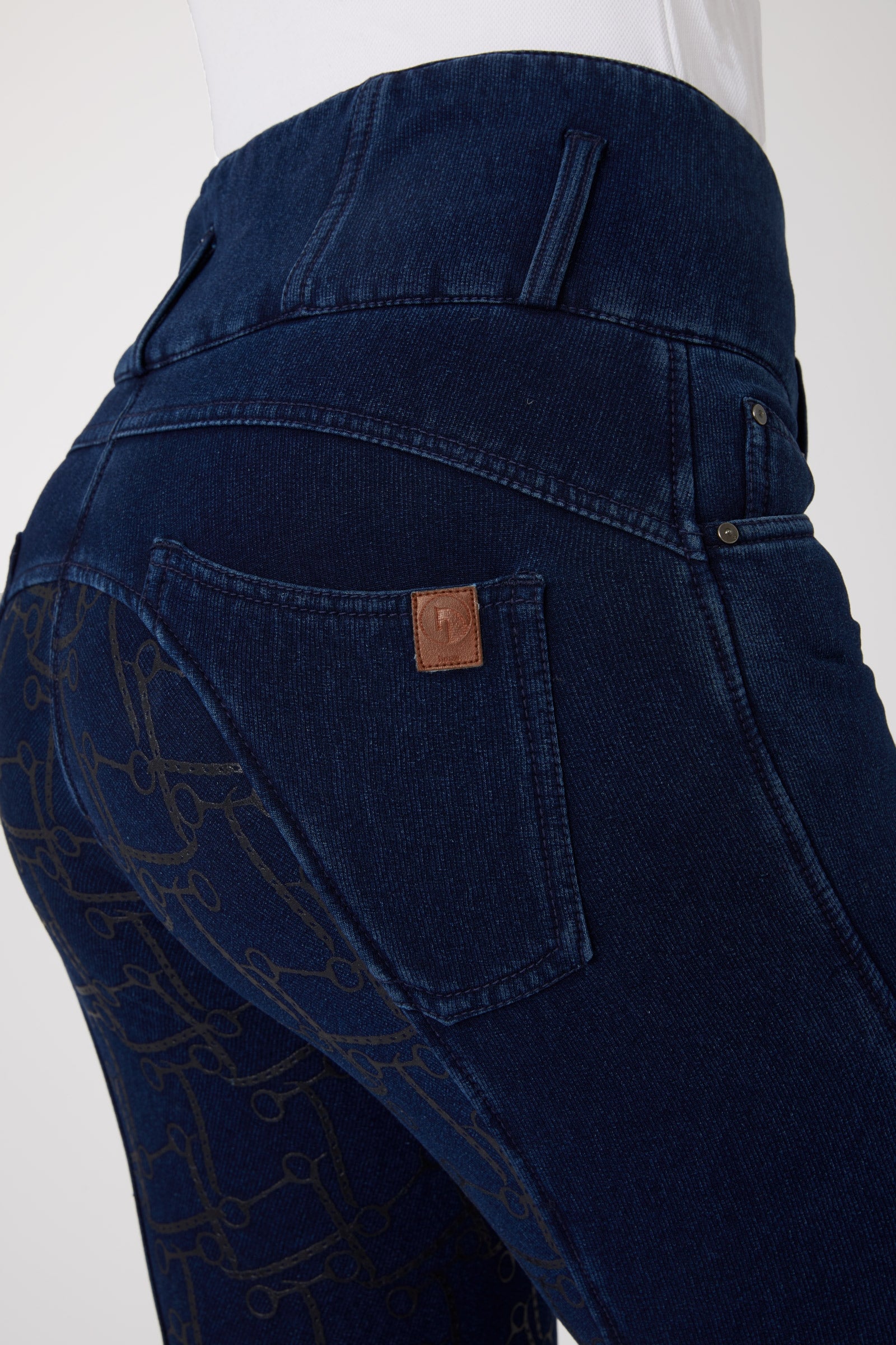 Horze Kacy Women's Denim Thermo Full Seat Breeches Womens Breeches