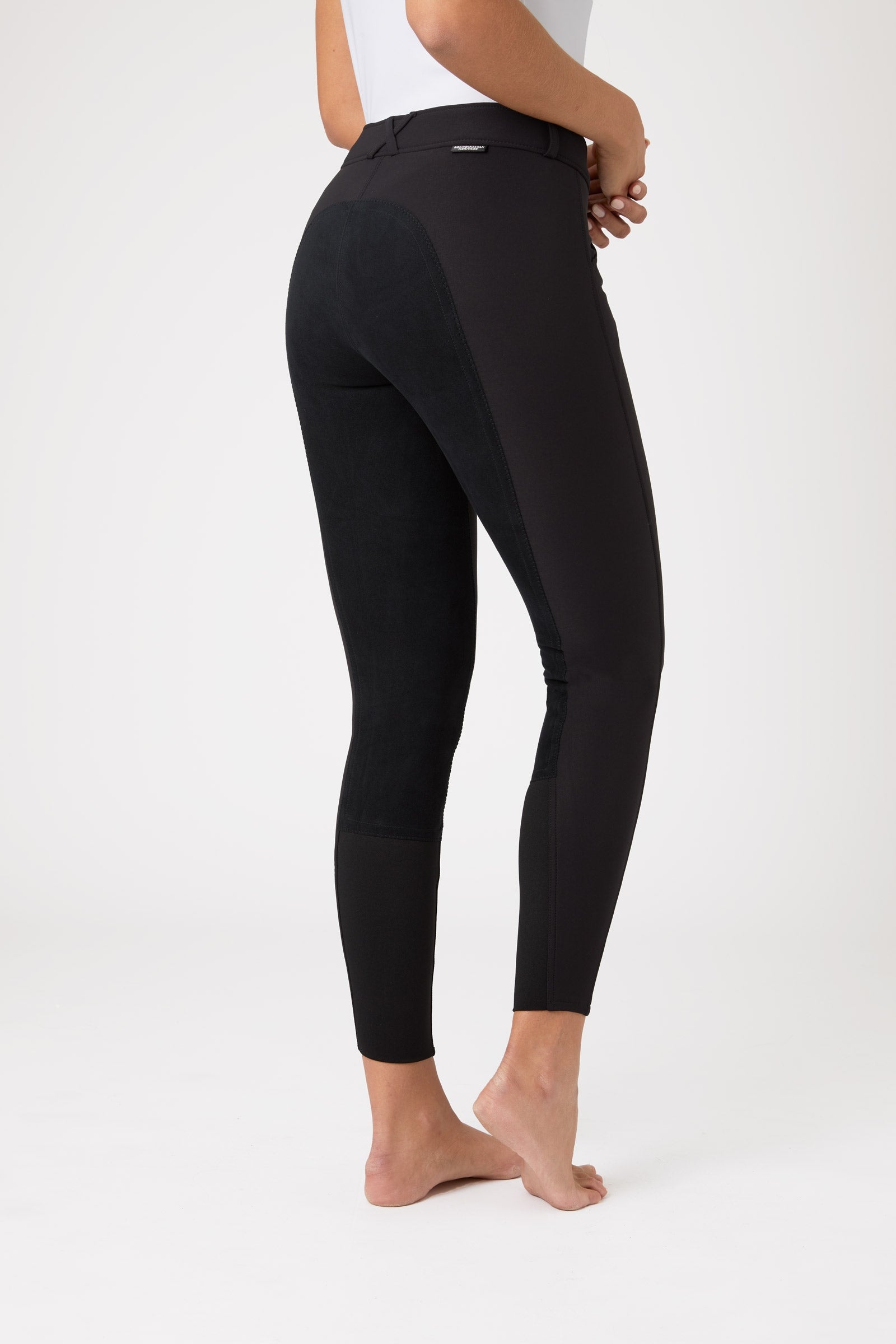 Horze Grand Prix dámské jezdecké kalhoty s koženým celokoženým sedem, UPF 50+ Womens Breeches