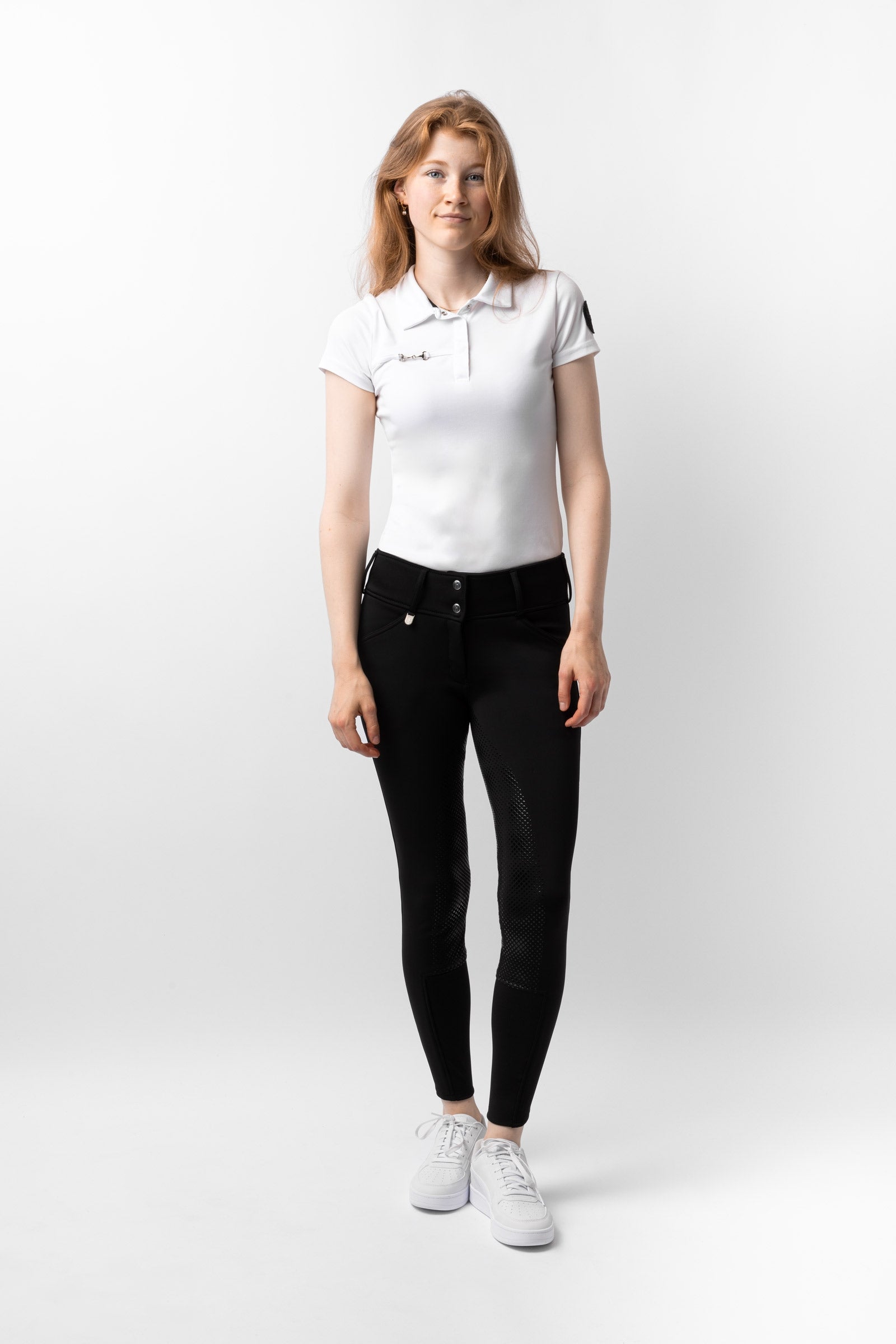 Horze Grand Prix Thermo Softshell Silicone FS Breeches for Women Womens Breeches