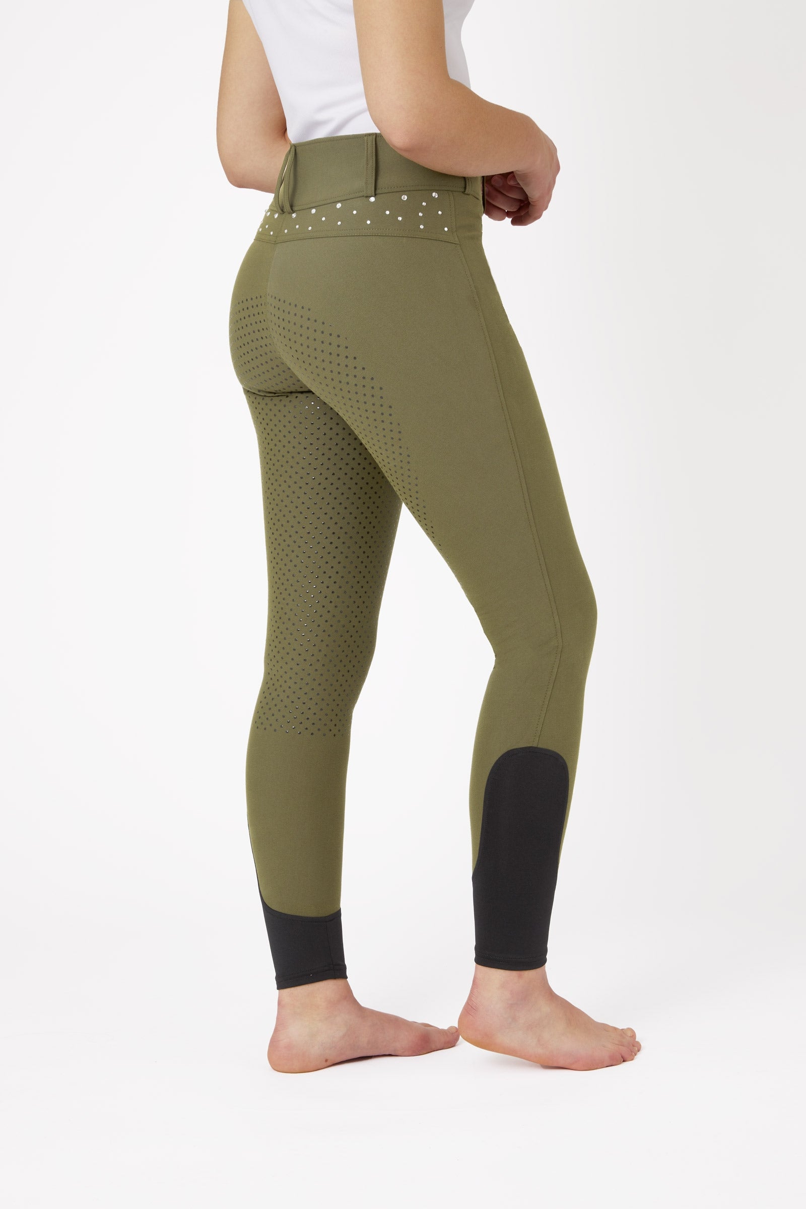 Horze Dámské kalhotky s vysokým pasem a s křišťály Womens Breeches