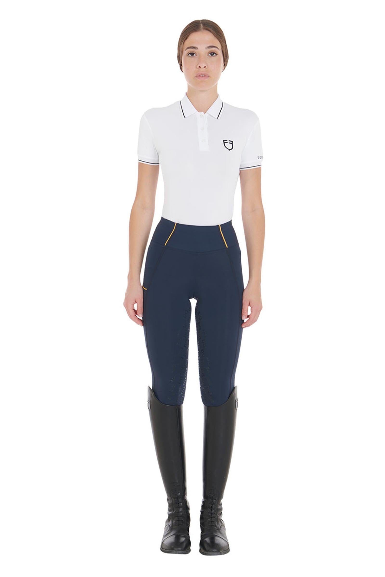 Equestro Women's Fleece Lining Full Grip Leggings Womens Breeches