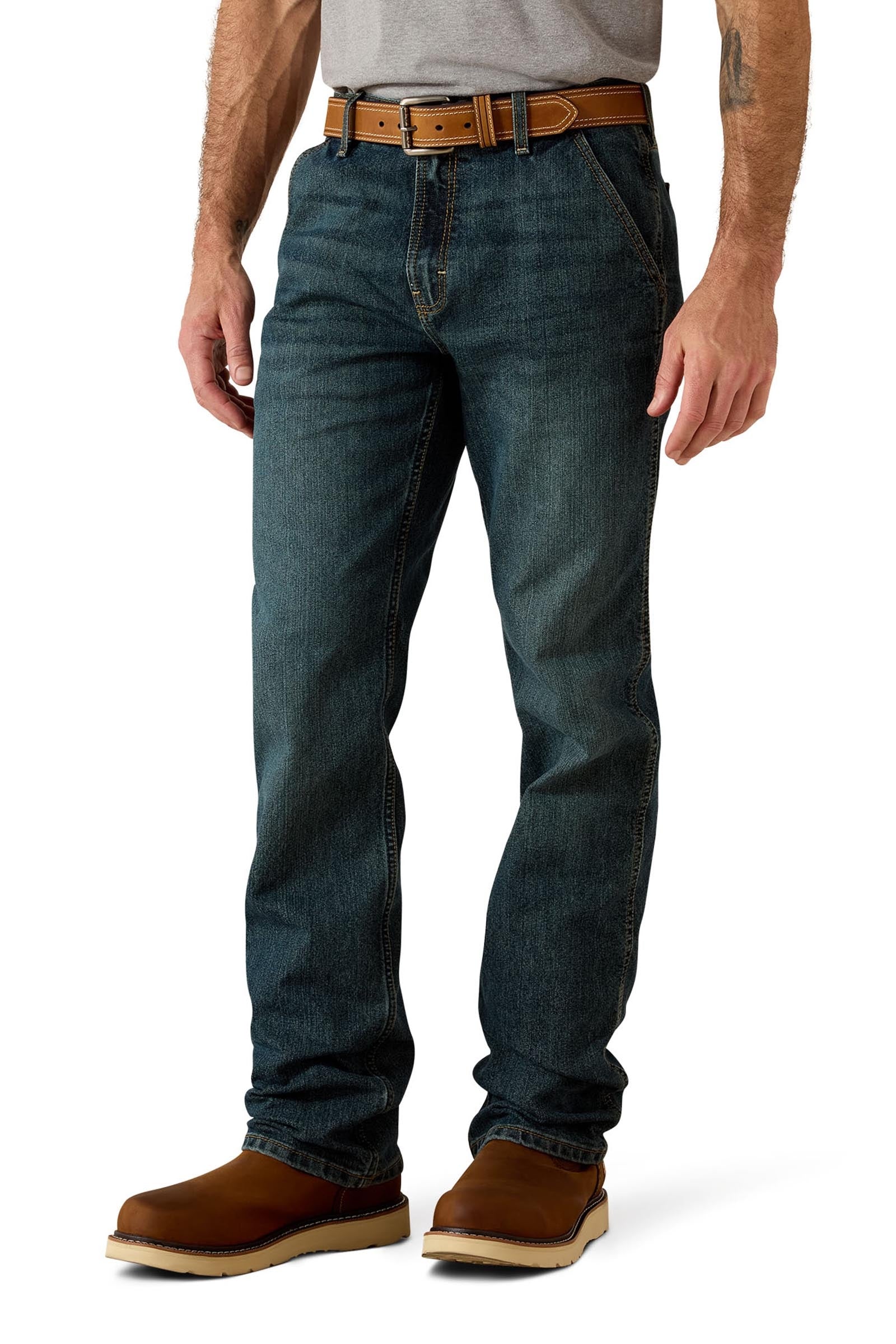 Ariat Rebar M7 Slim DuraStretch Workhorse Pánské pracovní džíny rovného střihu Mens Riding Clothing