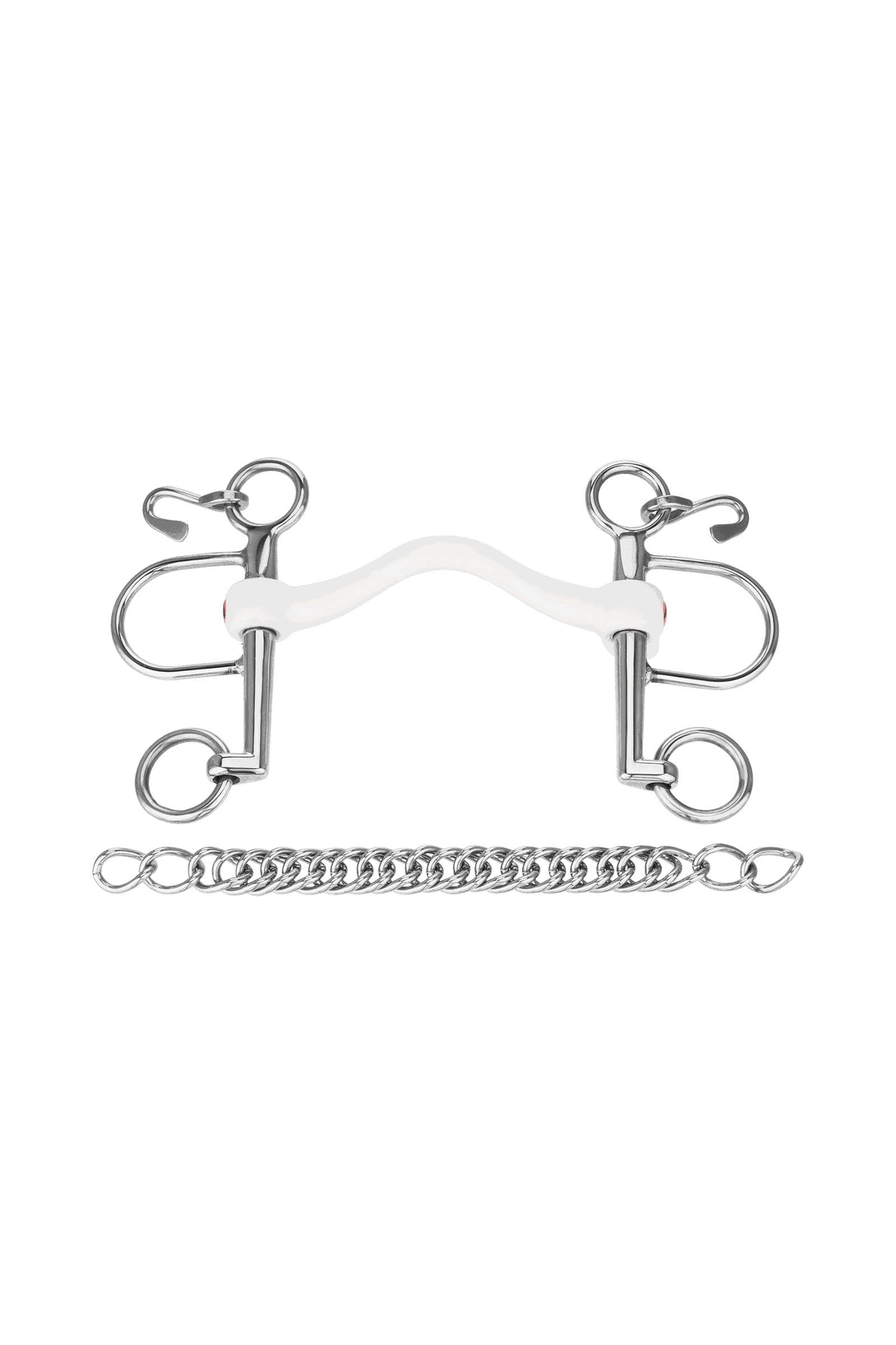 Sprenger Nathe CM pelham, měkká tyč s vyklenutím, 15 mm, krátké páky, termoplast Horse Bits