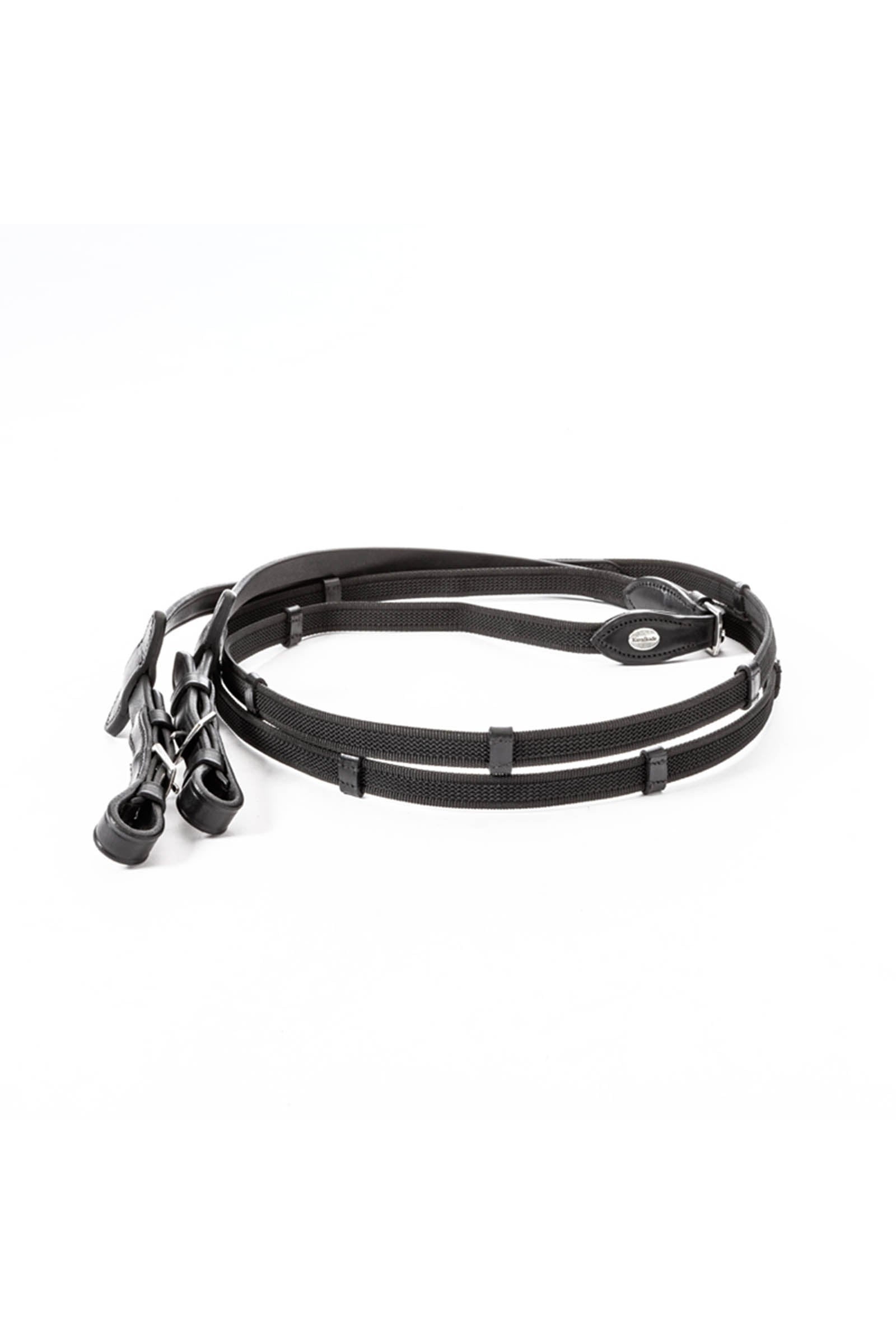 Kavalkade Gumové otěže s drážkami, 16 mm Bridles & Reins