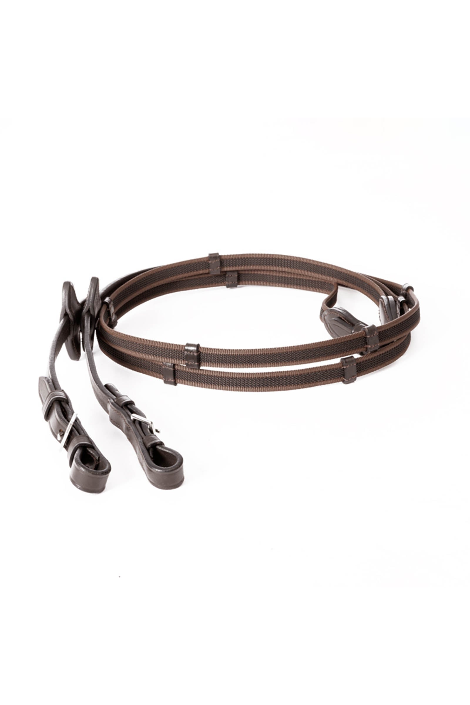 Kavalkade Gumové otěže s drážkami, 16 mm Bridles & Reins