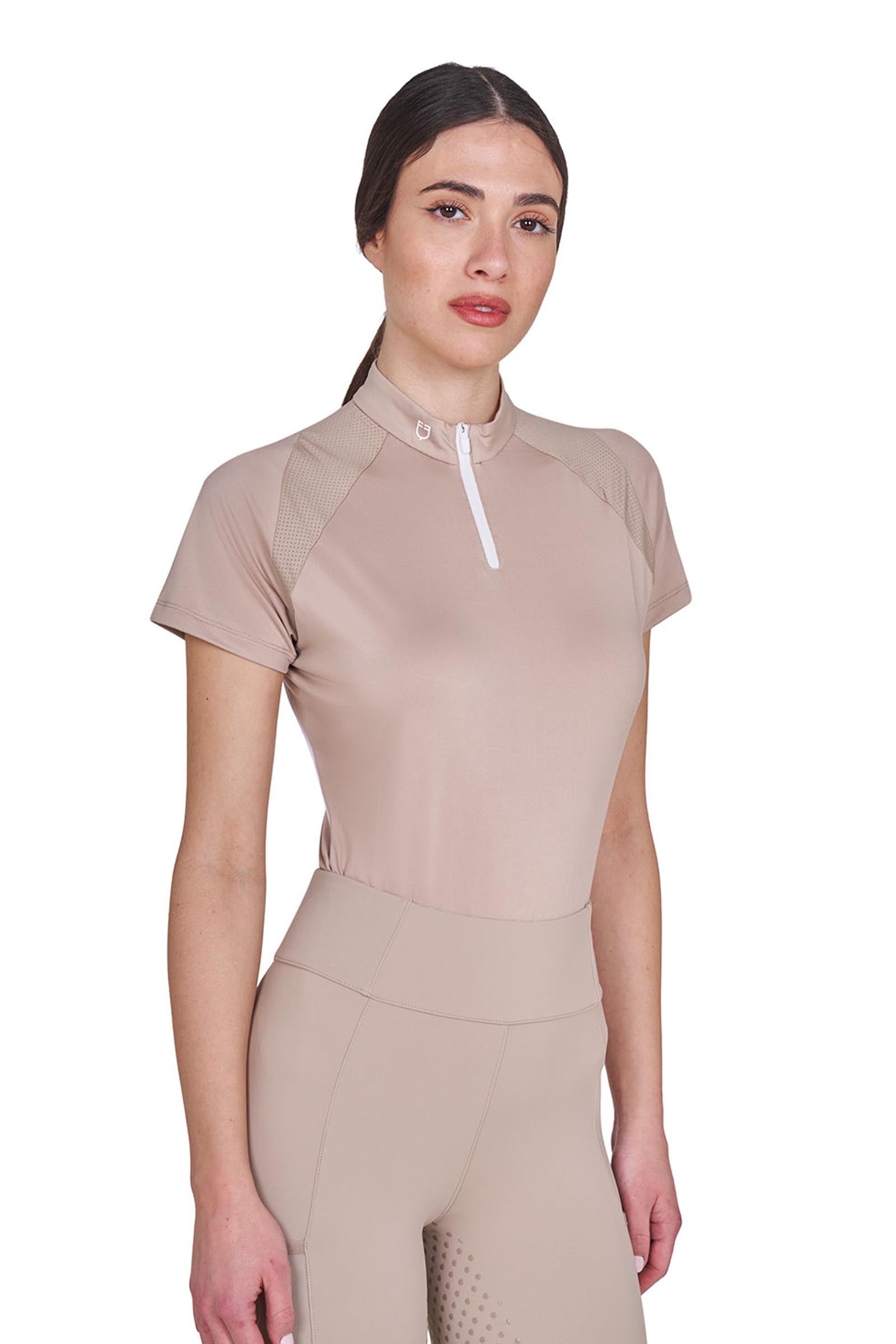 Equestro SS2026 Dámské Technické polo tričko krátký rukáv zip Women’s Riding Clothing