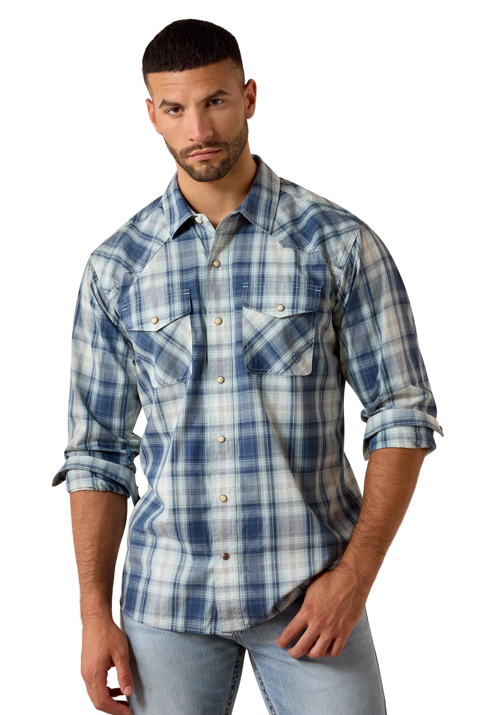 Ariat Retro Heathcliff pánská vypasovaná košile se druky Mens Riding Clothing