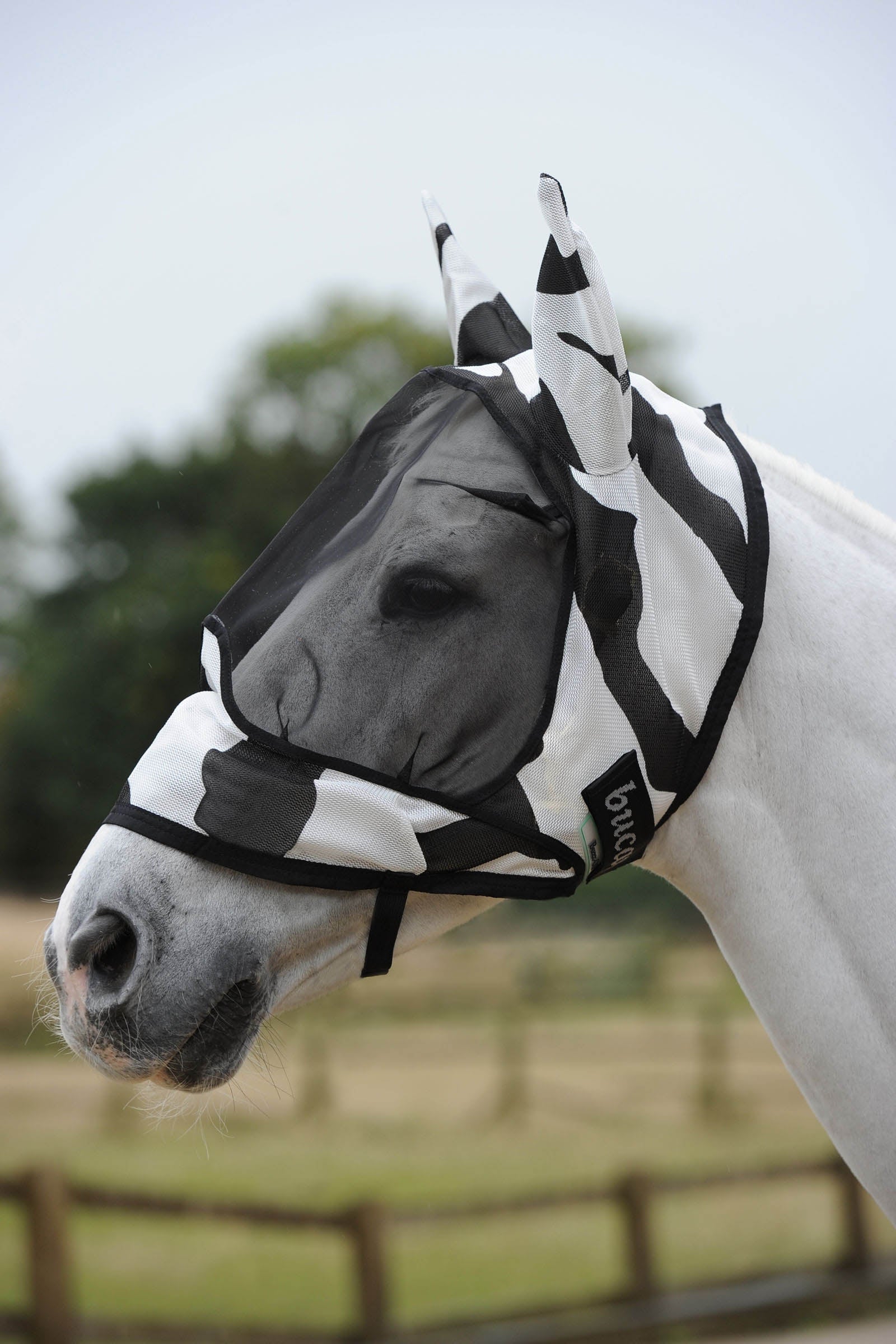 Bucas Buzz-Off Zebra Deluxe Maska proti mouchám Antifly Protection for Horses