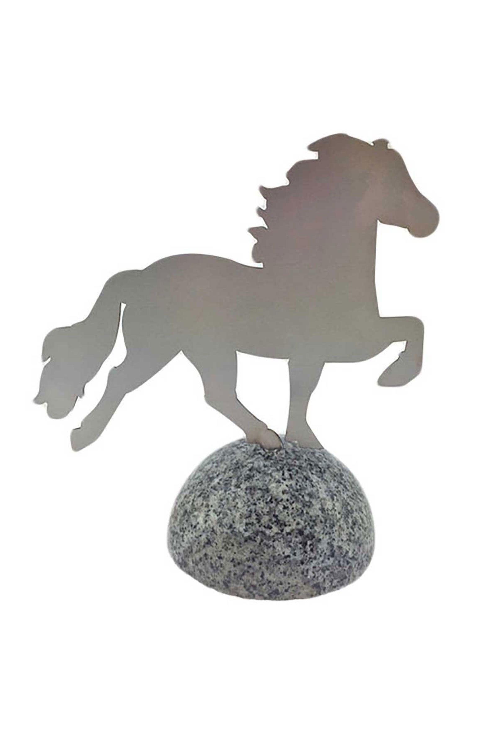Karlslund Decorative horse, stainless steel on polished granite stone Gifts & Toys