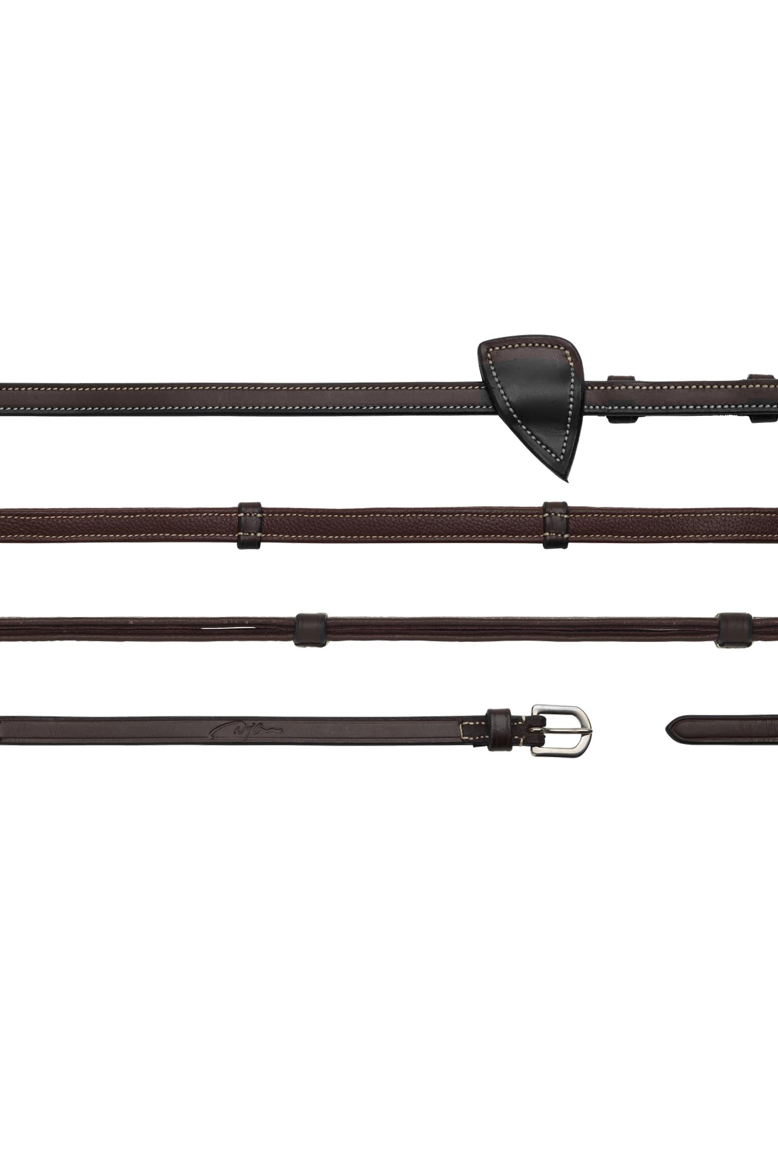Dy'on Working kožené otěže s koženými zarážkami 13 mm Bridles & Reins