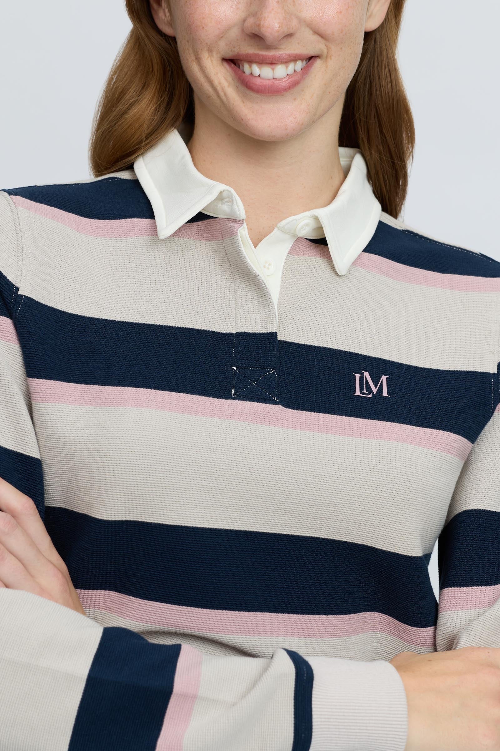 LeMieux Sloane Women´s Stripe Rugby Shirt Women’s Riding Clothing