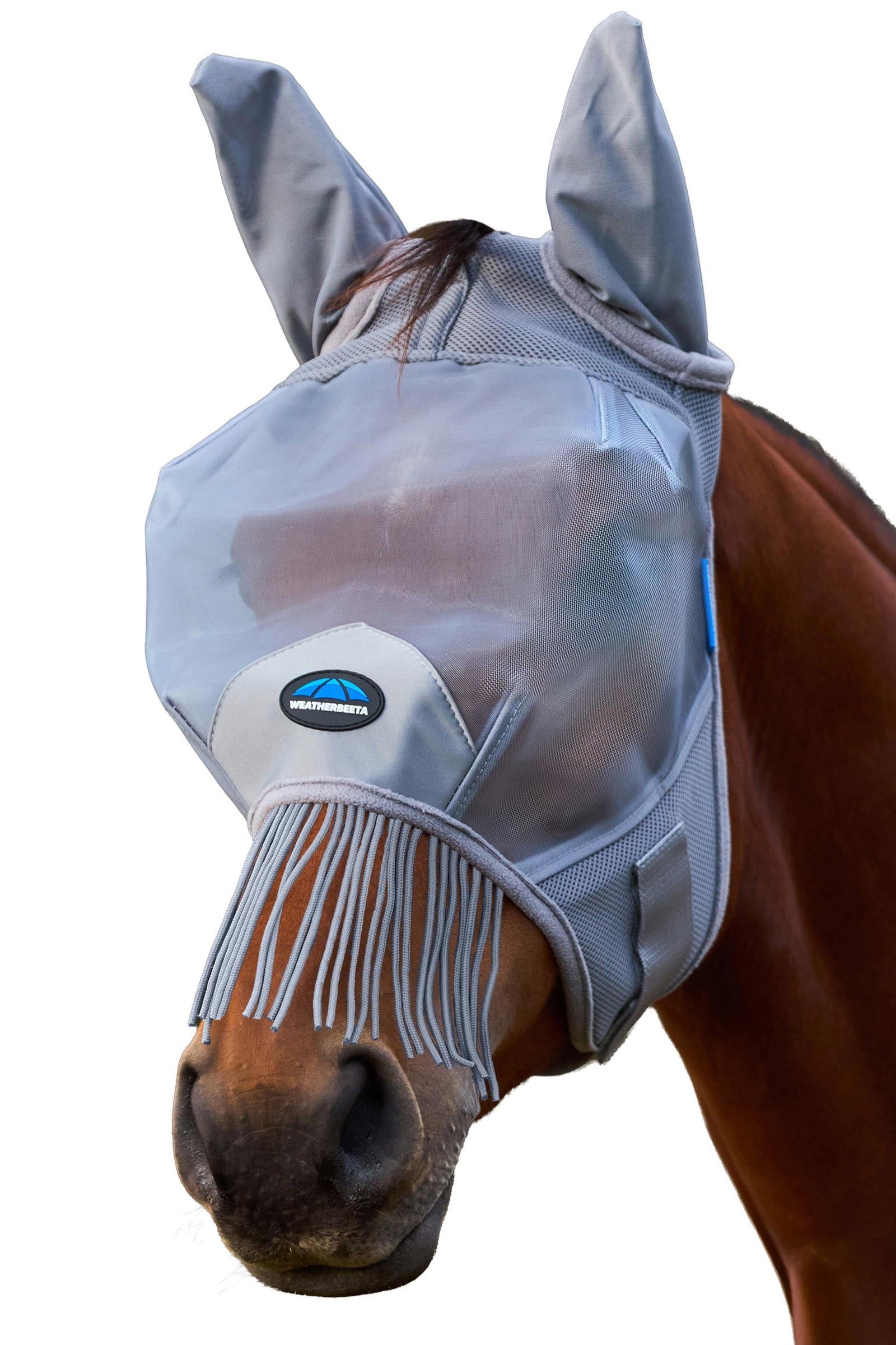 Weatherbeeta Comfitec Fine Mesh Fliegenmaske s ušima a třásněmi Antifly Protection for Horses