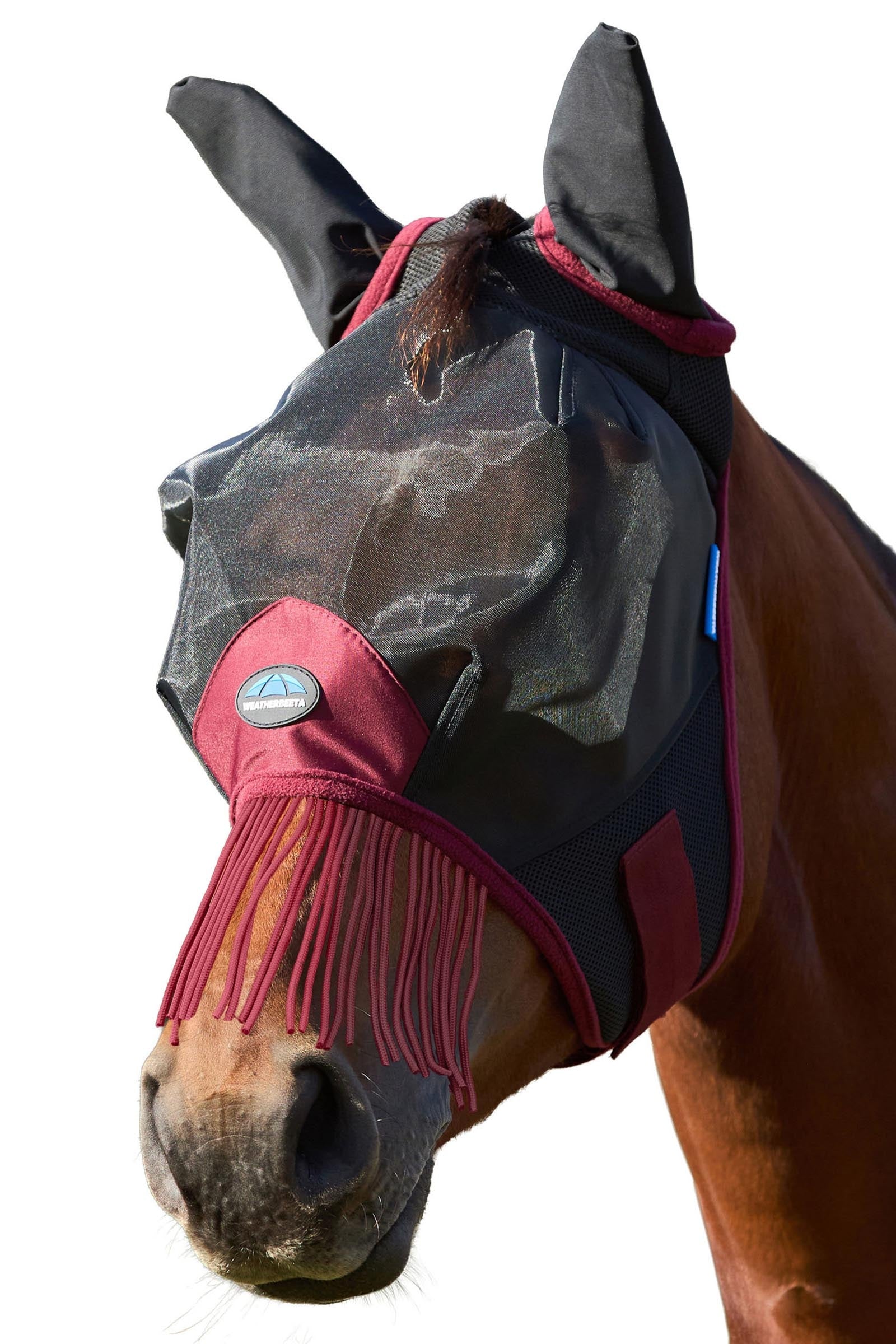 Weatherbeeta Comfitec Fine Mesh Fliegenmaske s ušima a třásněmi Antifly Protection for Horses
