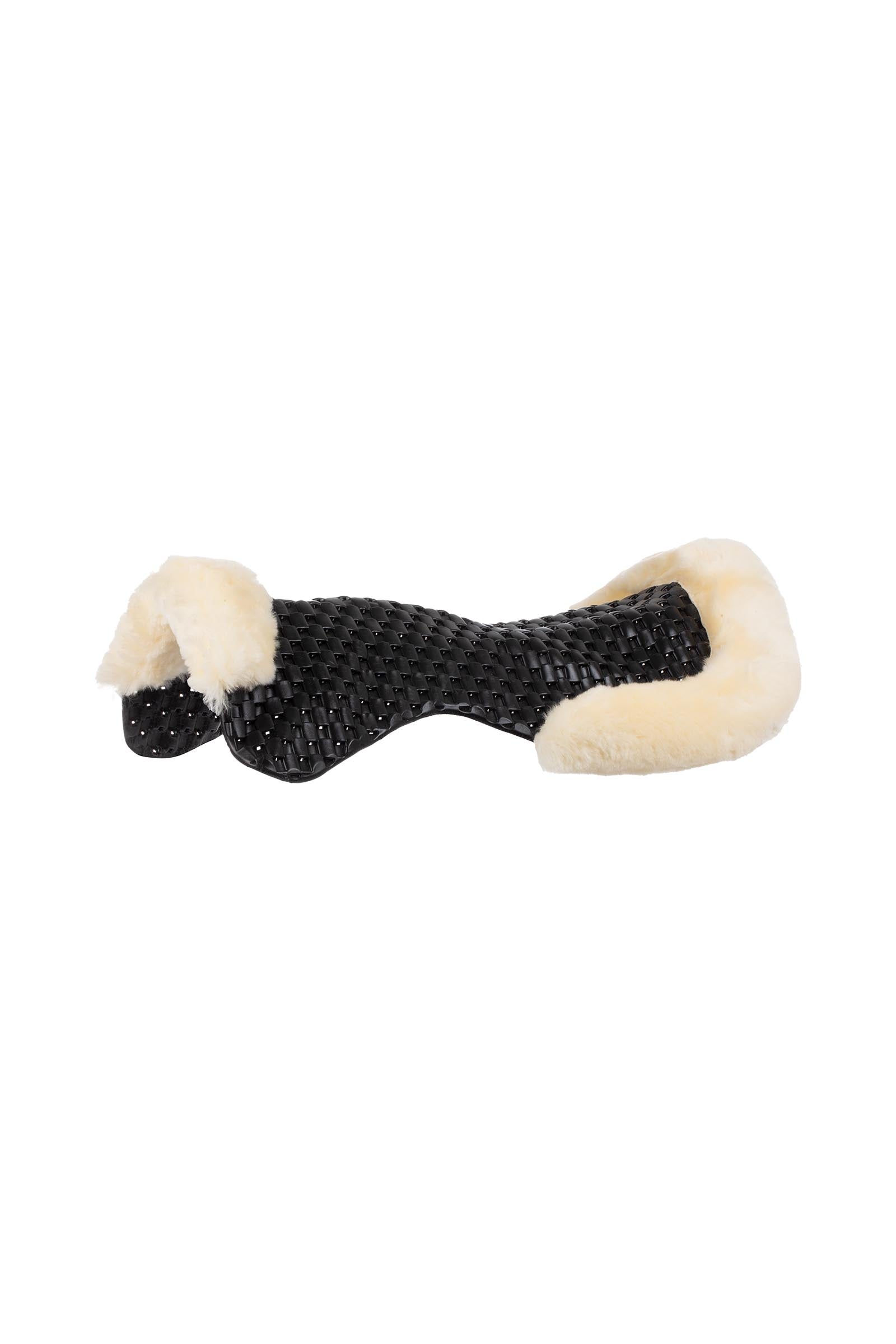 Acavallo protiskluzová gelová podložka Respira s umělou ovčí kožešinou, plochá Saddle Pads