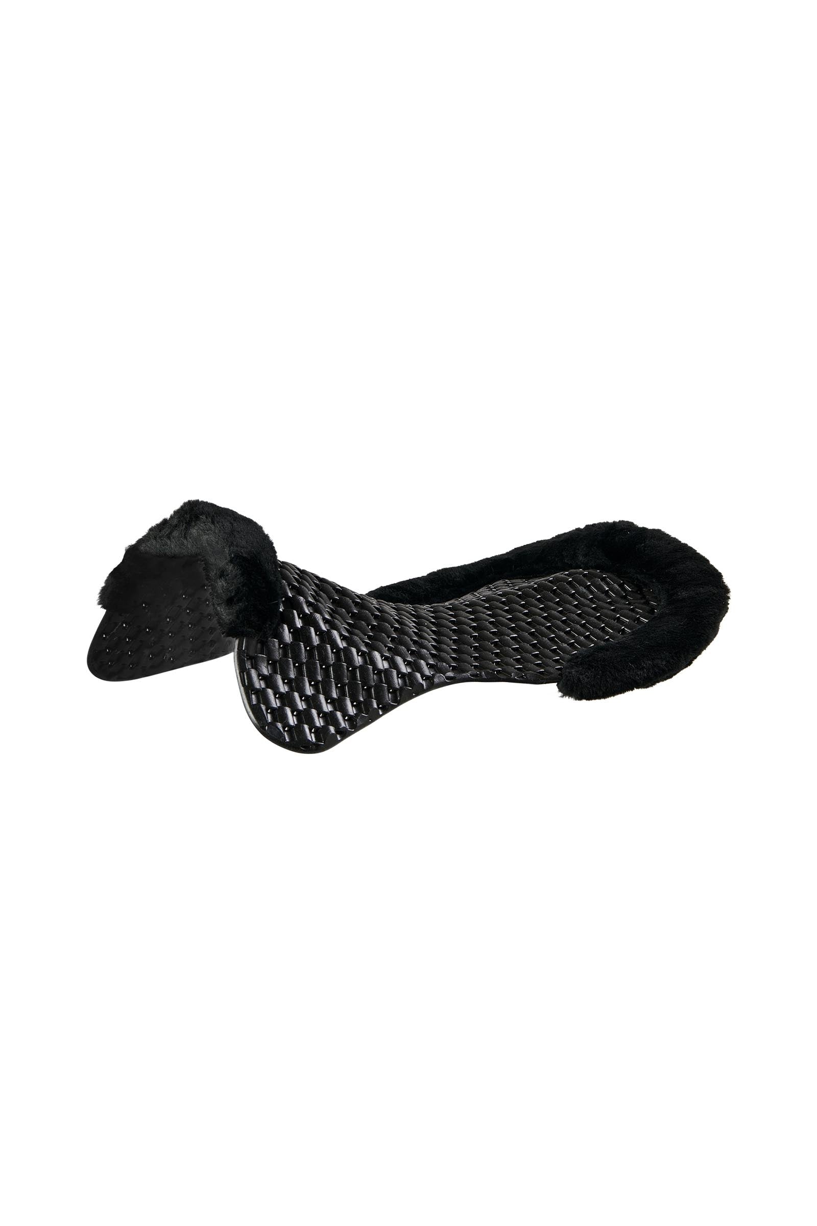 Acavallo protiskluzová gelová podložka Respira s umělou ovčí kožešinou, plochá Saddle Pads