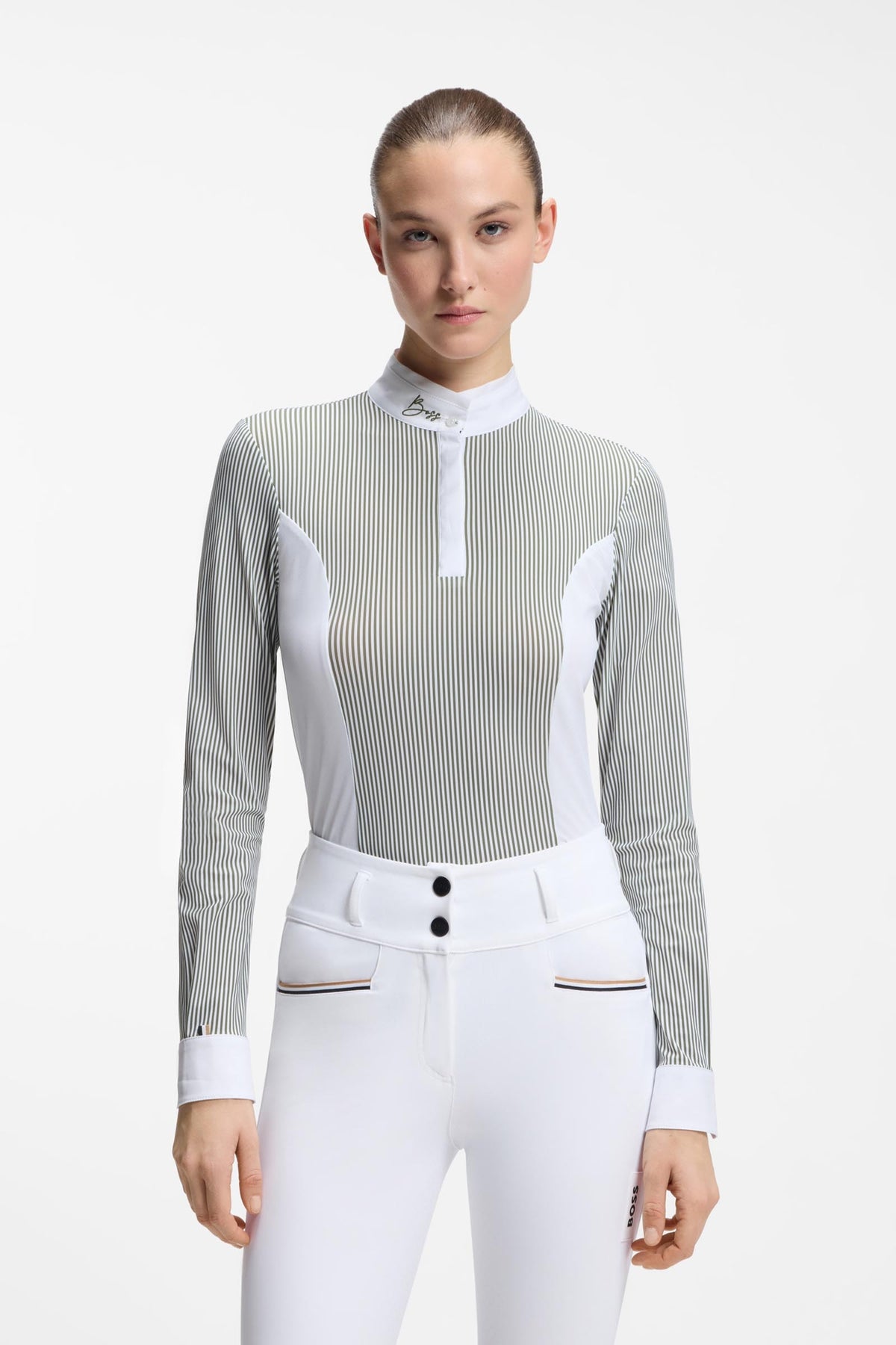 BOSS Equestrian Edora Womens Show Blouse Stripes Women’s Riding Clothing