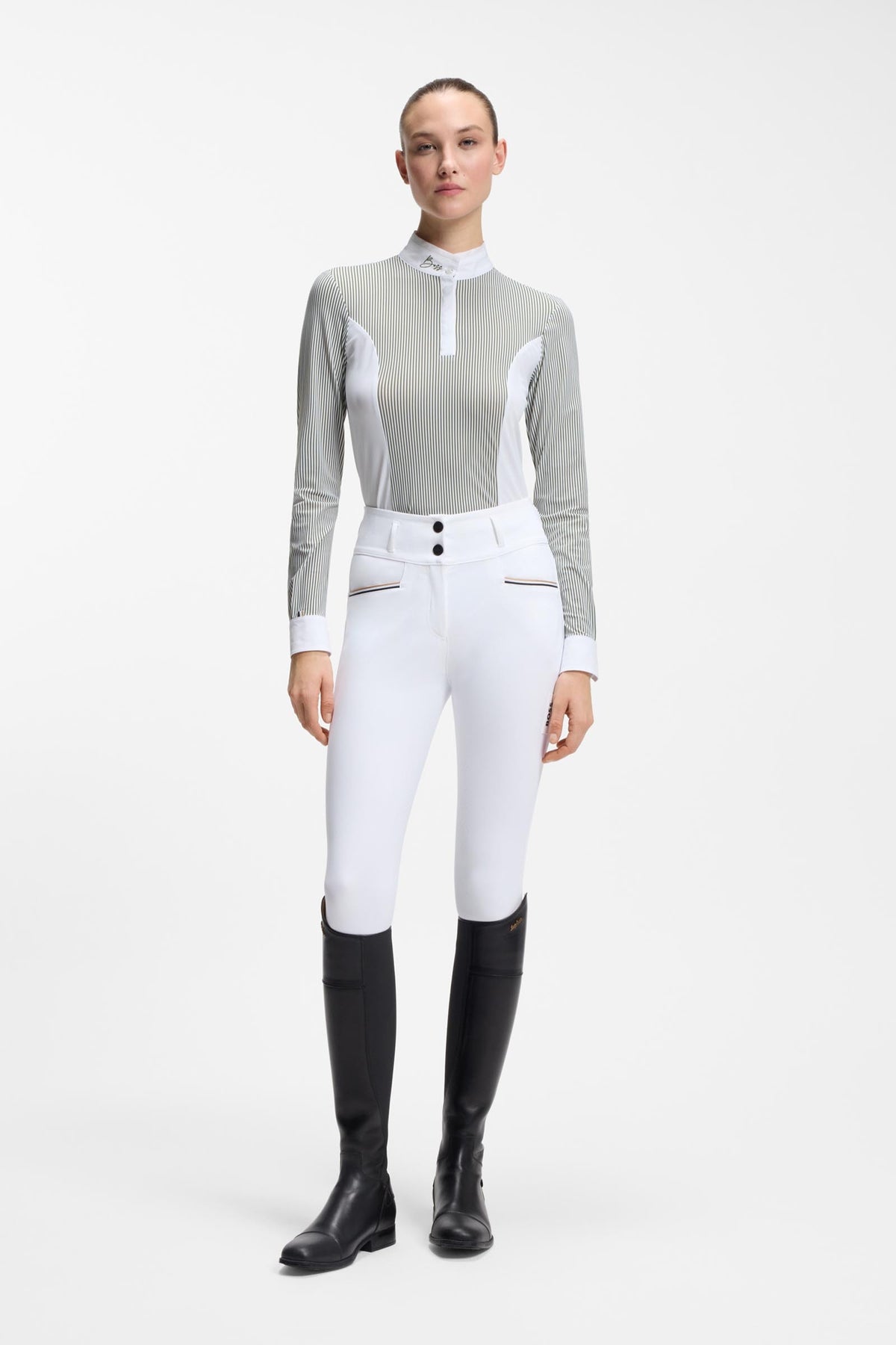 BOSS Equestrian Edora Womens Show Blouse Stripes Women’s Riding Clothing