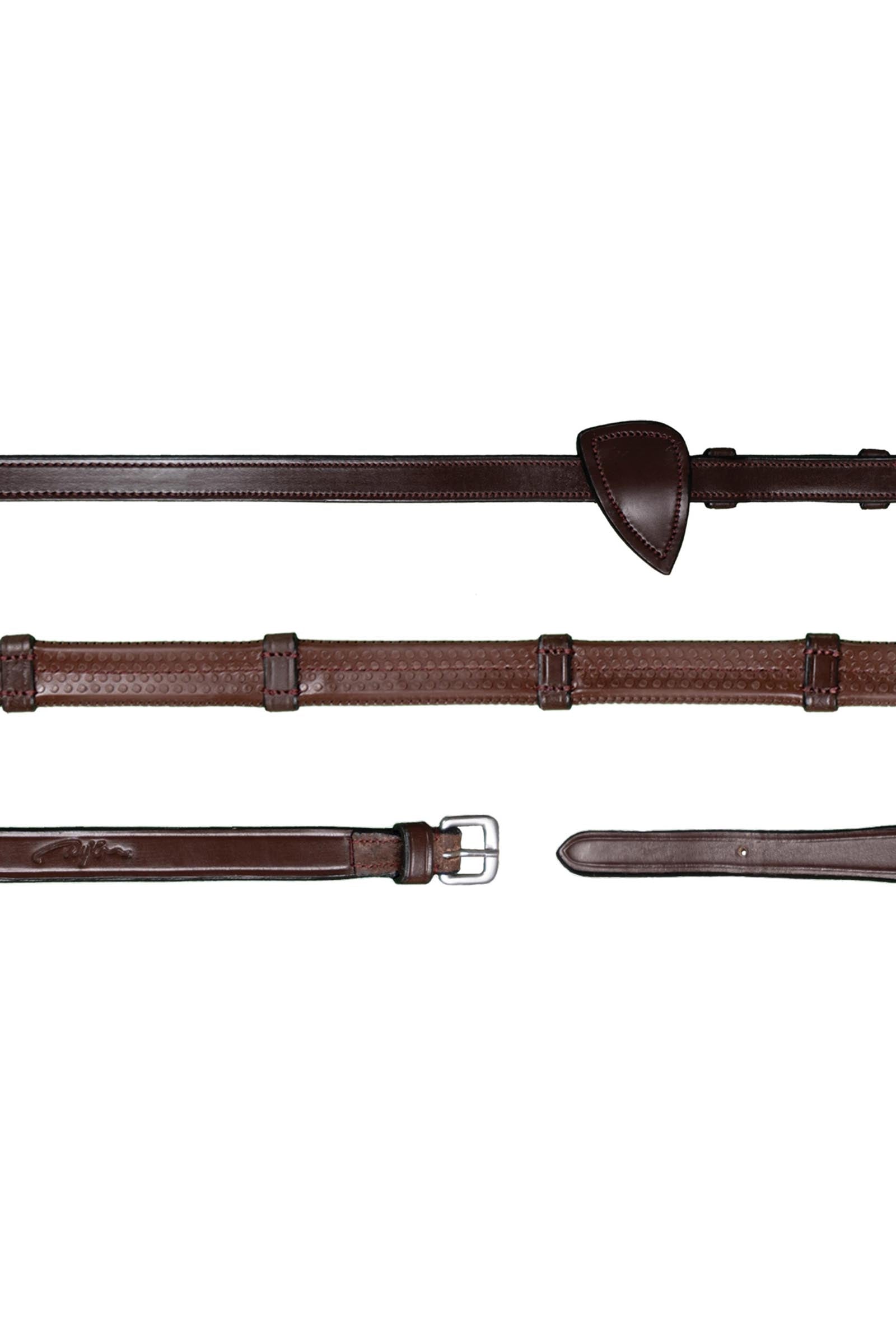 Dy'on New English Collection gumové otěže 13 mm se 7 koženými zarážkami Bridles & Reins