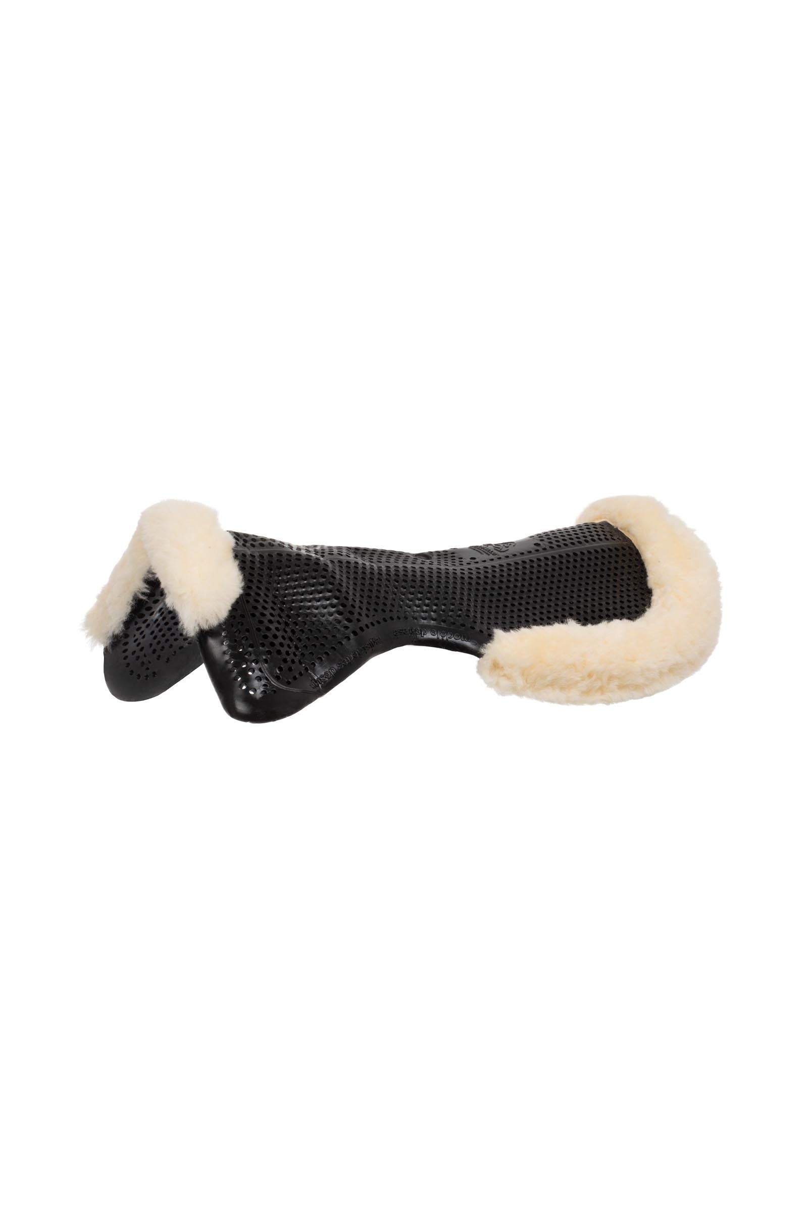 Acavallo Pony protiskluzová gelová podložka Classic s ovčí kožešinou, plochá Saddle Pads
