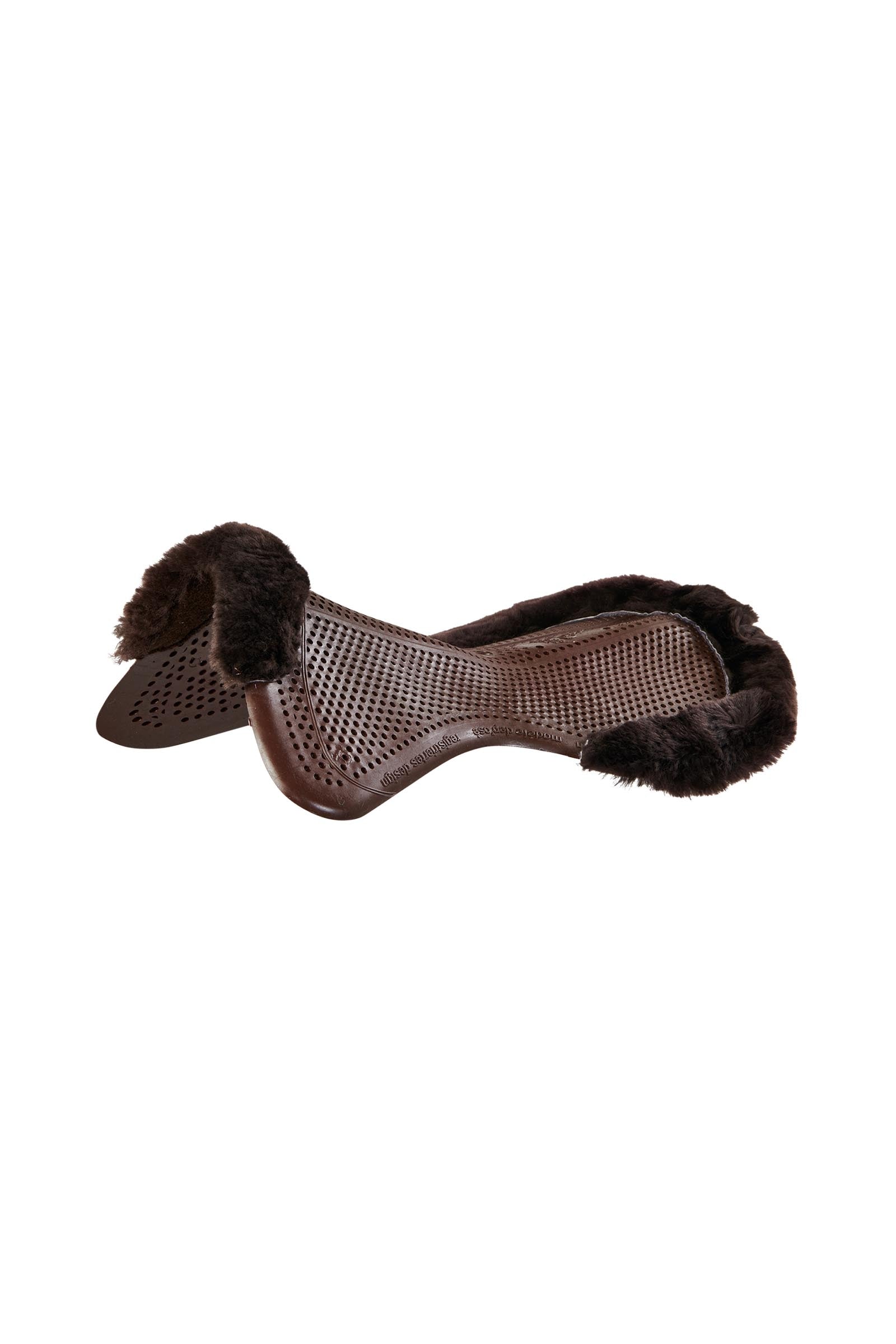 Acavallo Pony protiskluzová gelová podložka Classic s ovčí kožešinou, plochá Saddle Pads