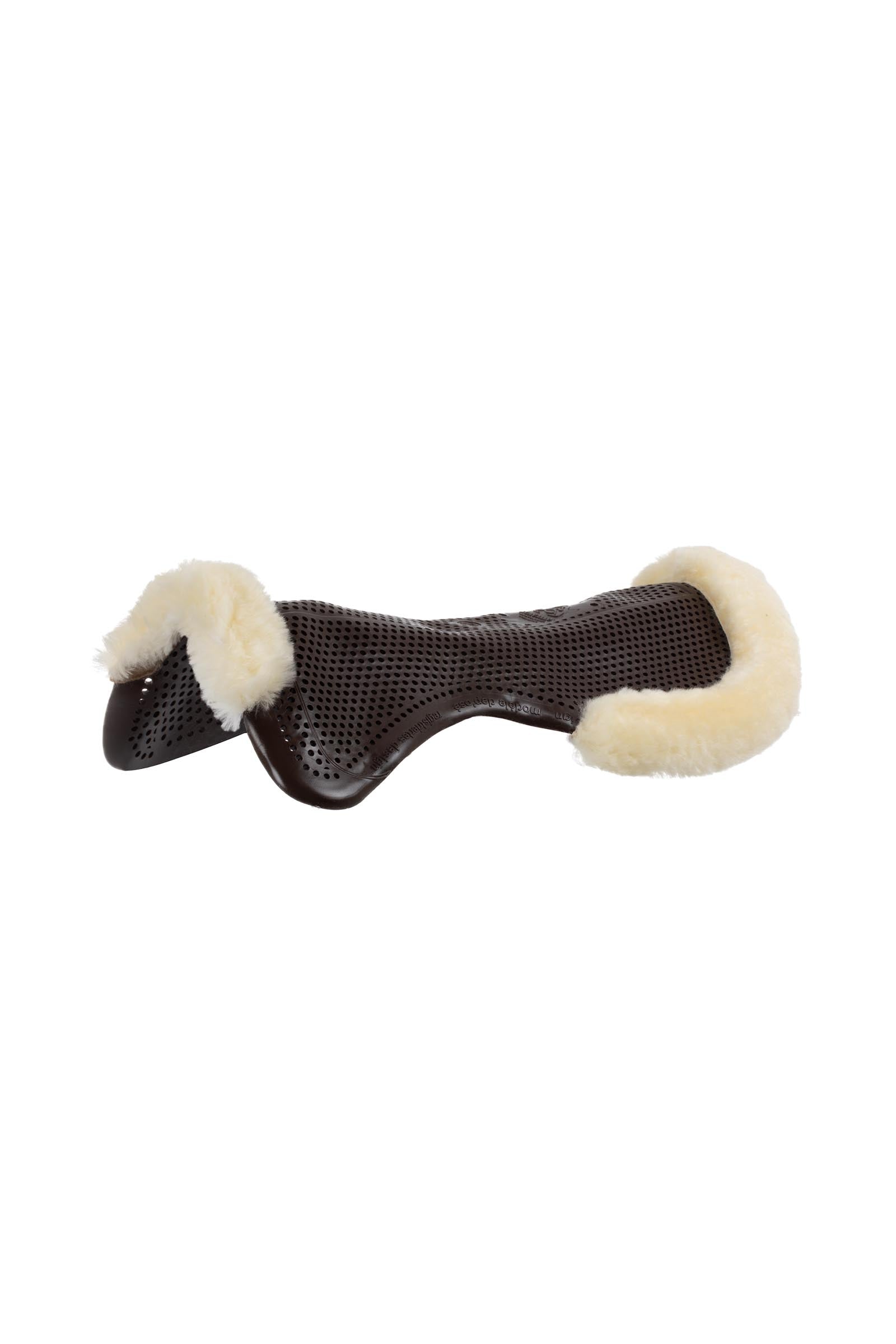 Acavallo Pony protiskluzová gelová podložka Classic s ovčí kožešinou, plochá Saddle Pads