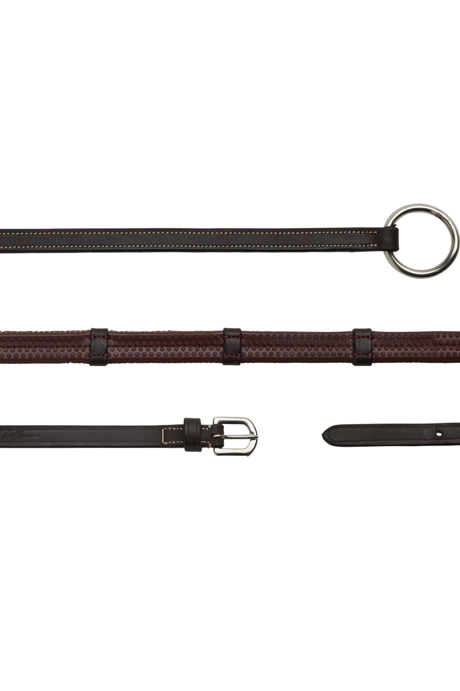 Dy'on Working gumové otěže 13 mm se 7 koženými zarážkami Bridles & Reins