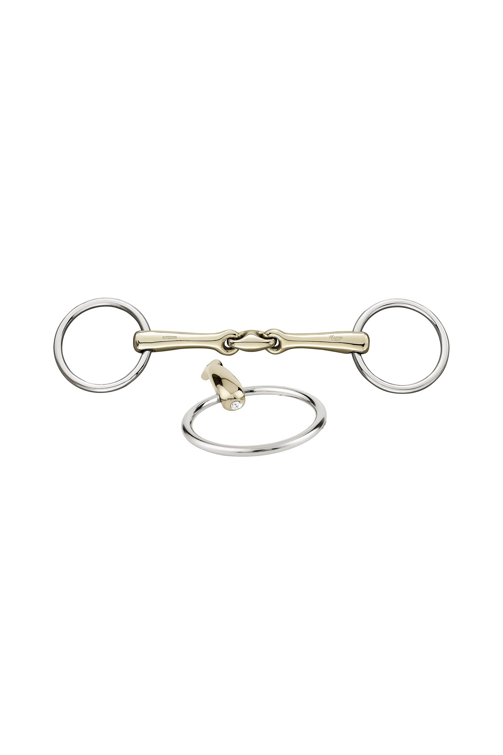 Sprenger KK Ultra podložní udidlo, dvojité lomení, 14 mm, Sensogan, s krystaly Horse Bits