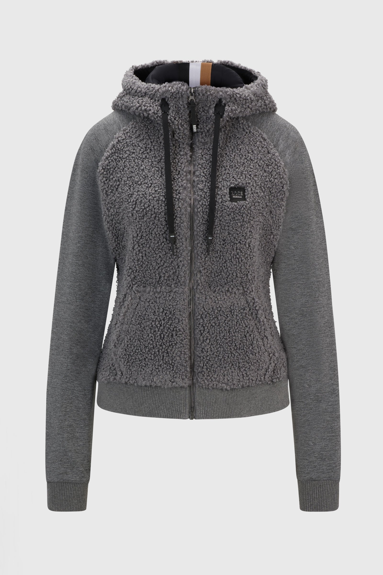 BOSS Equestrian Boss Riva Teddy Hybrid Zip mikina s kapucí Women’s Riding Clothing
