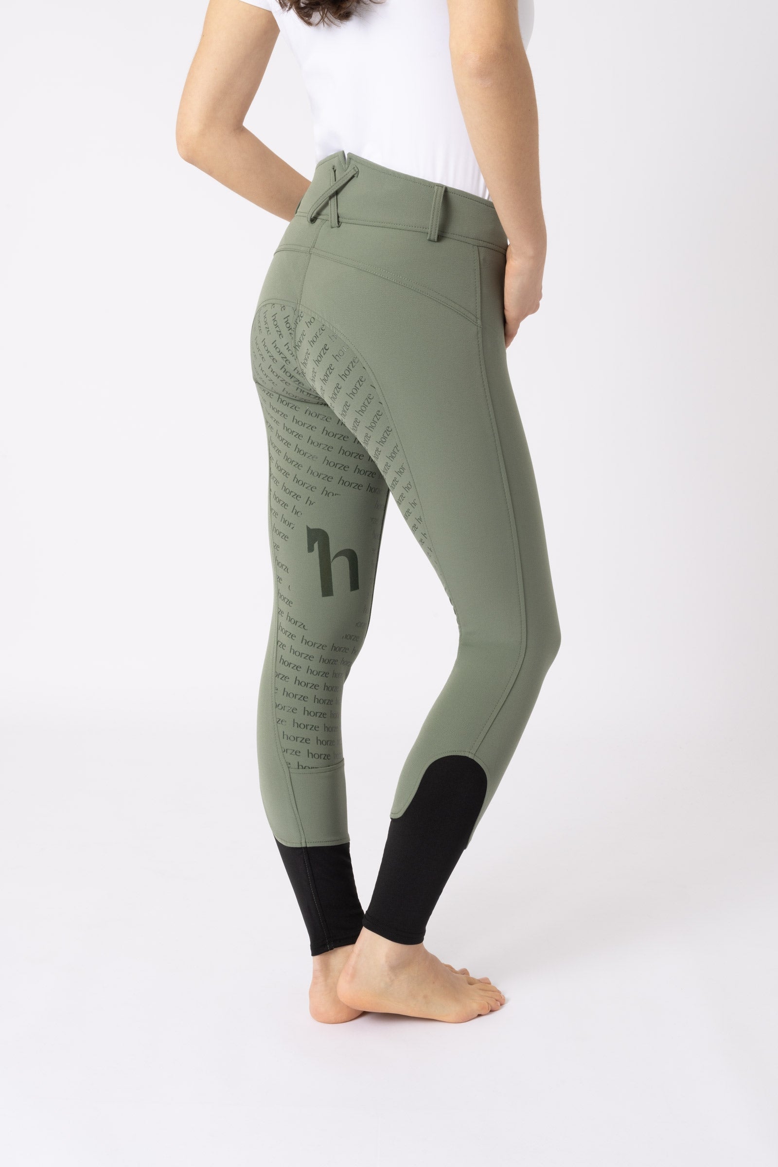 Horze Dámské celosedové silikonové kalhotky s vysokým pasem Womens Breeches