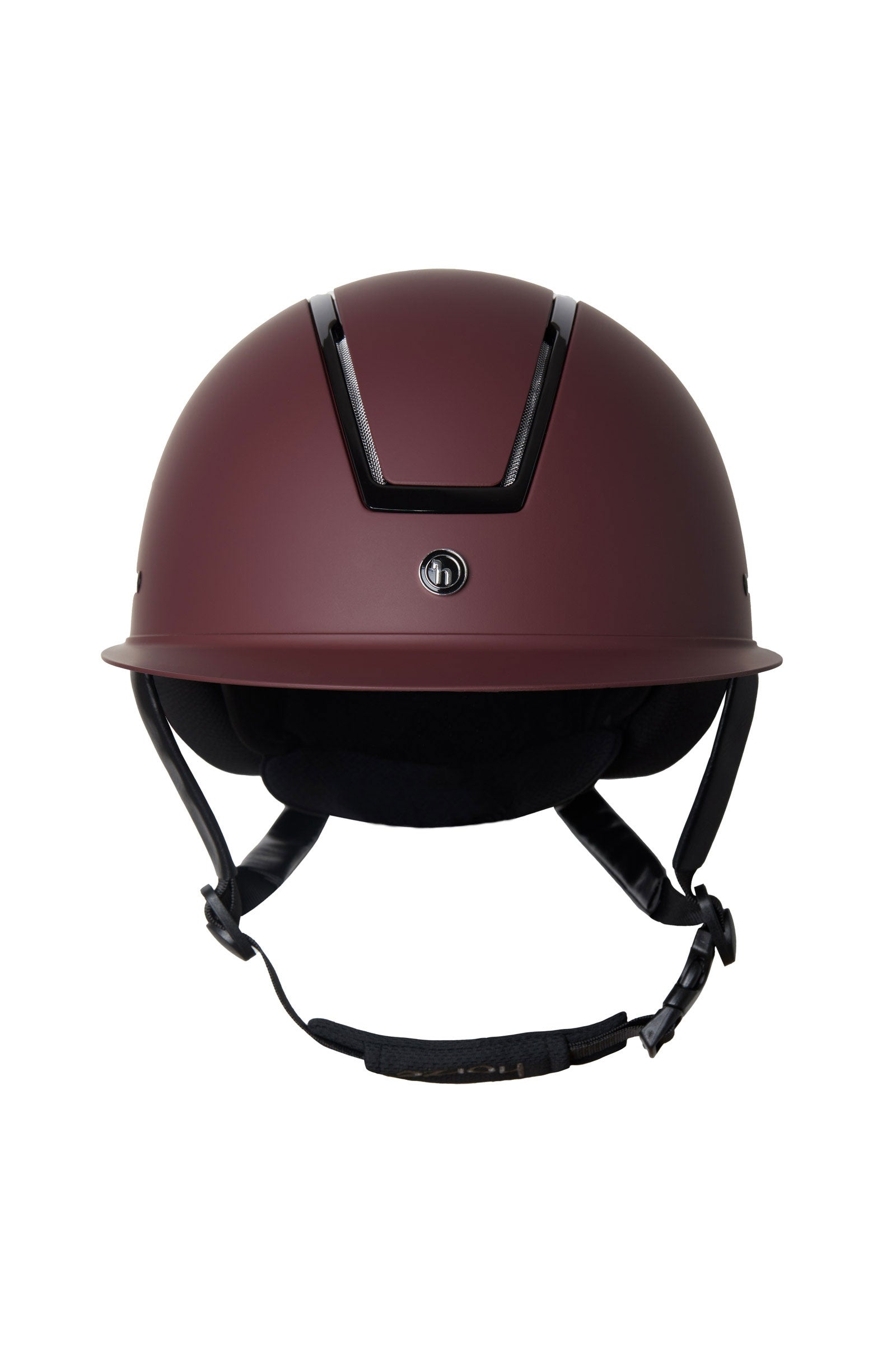Horze Noir Riding Helmet II with Shiny Frame & Sun Visor Safety Equipment