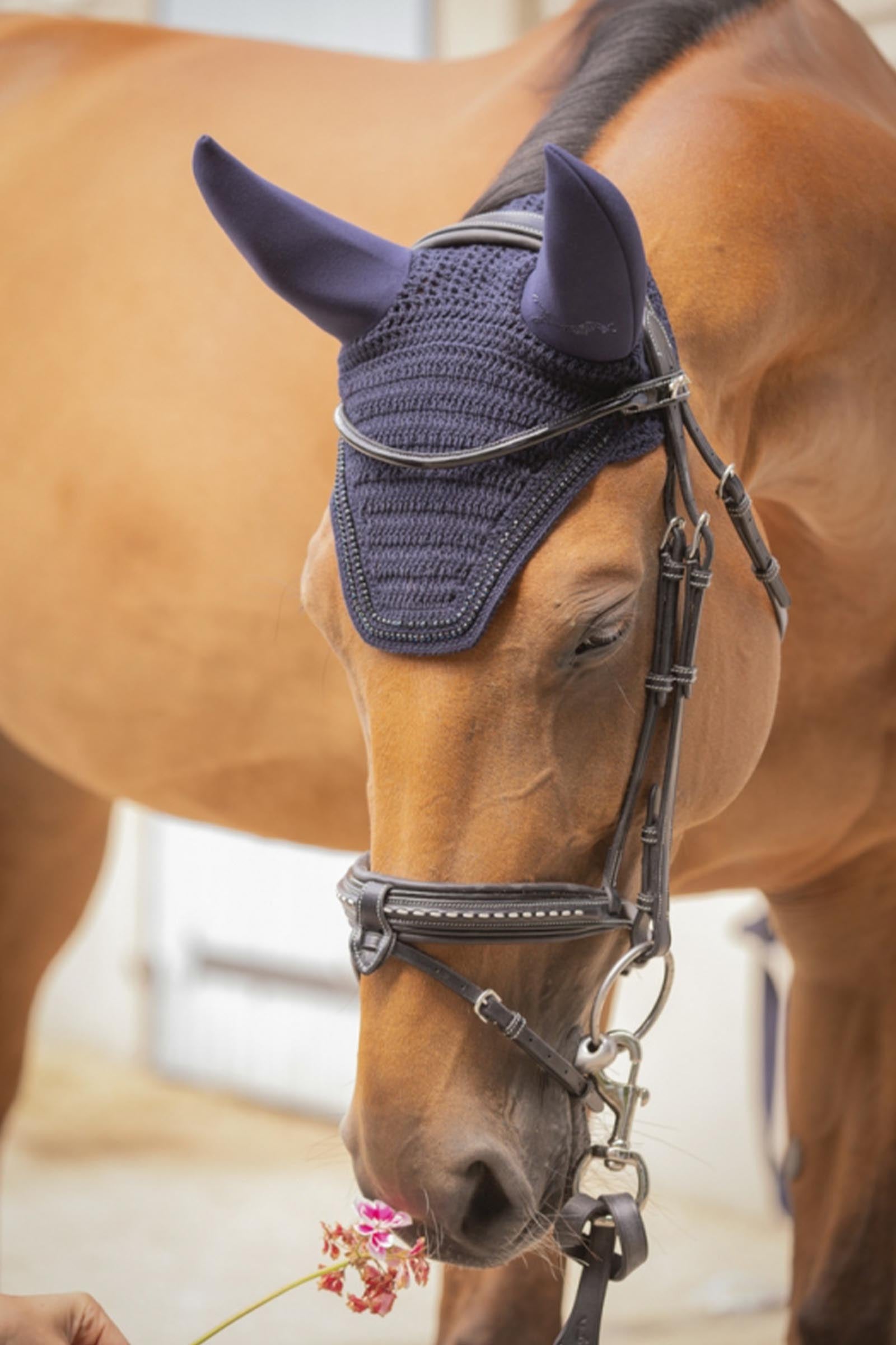 PENELOPE Soundless Fly Mask With Strass Antifly Protection for Horses