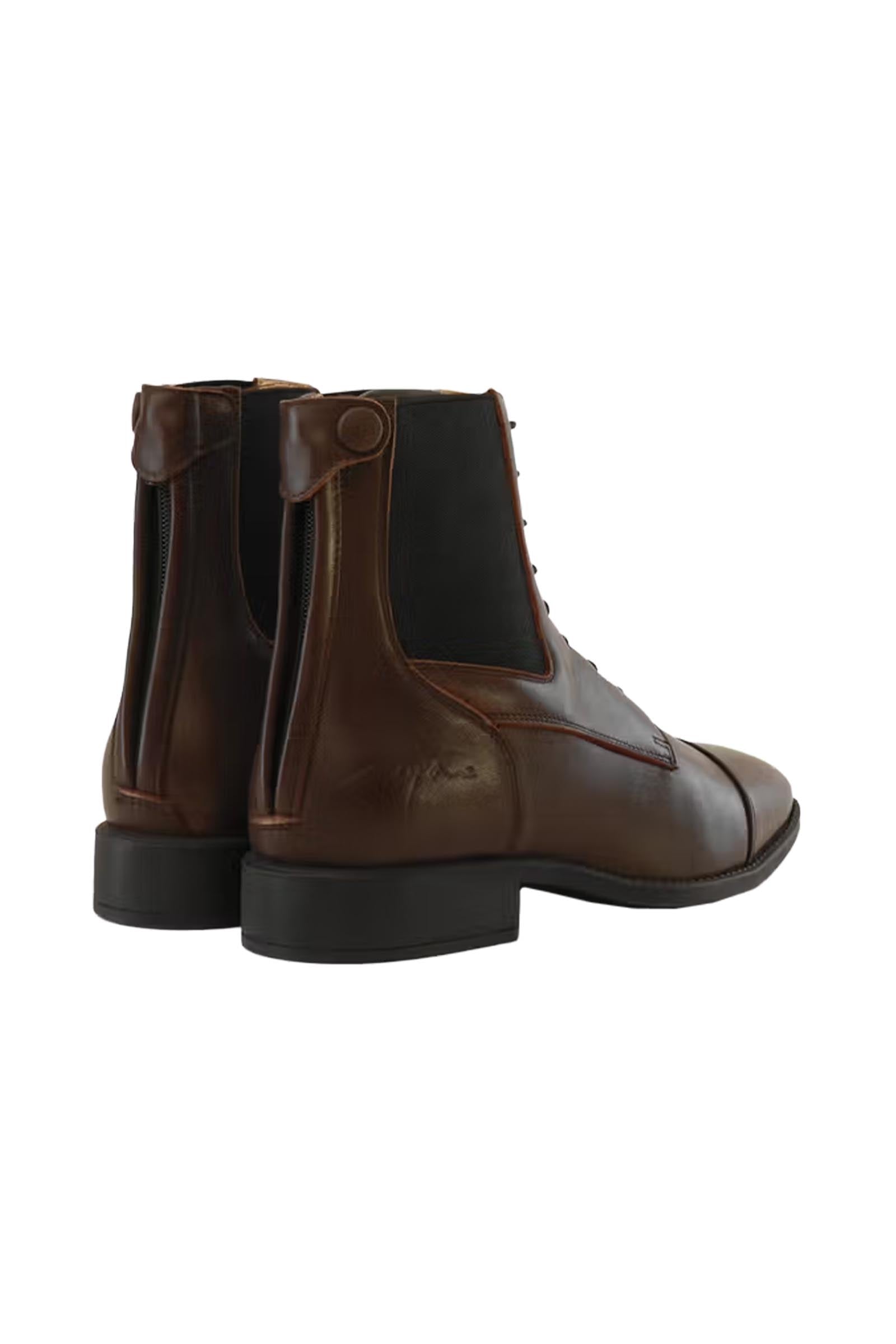 Dy'on Short Boots With Front Laces & Back Zipper Riding Boots & Riding Shoes