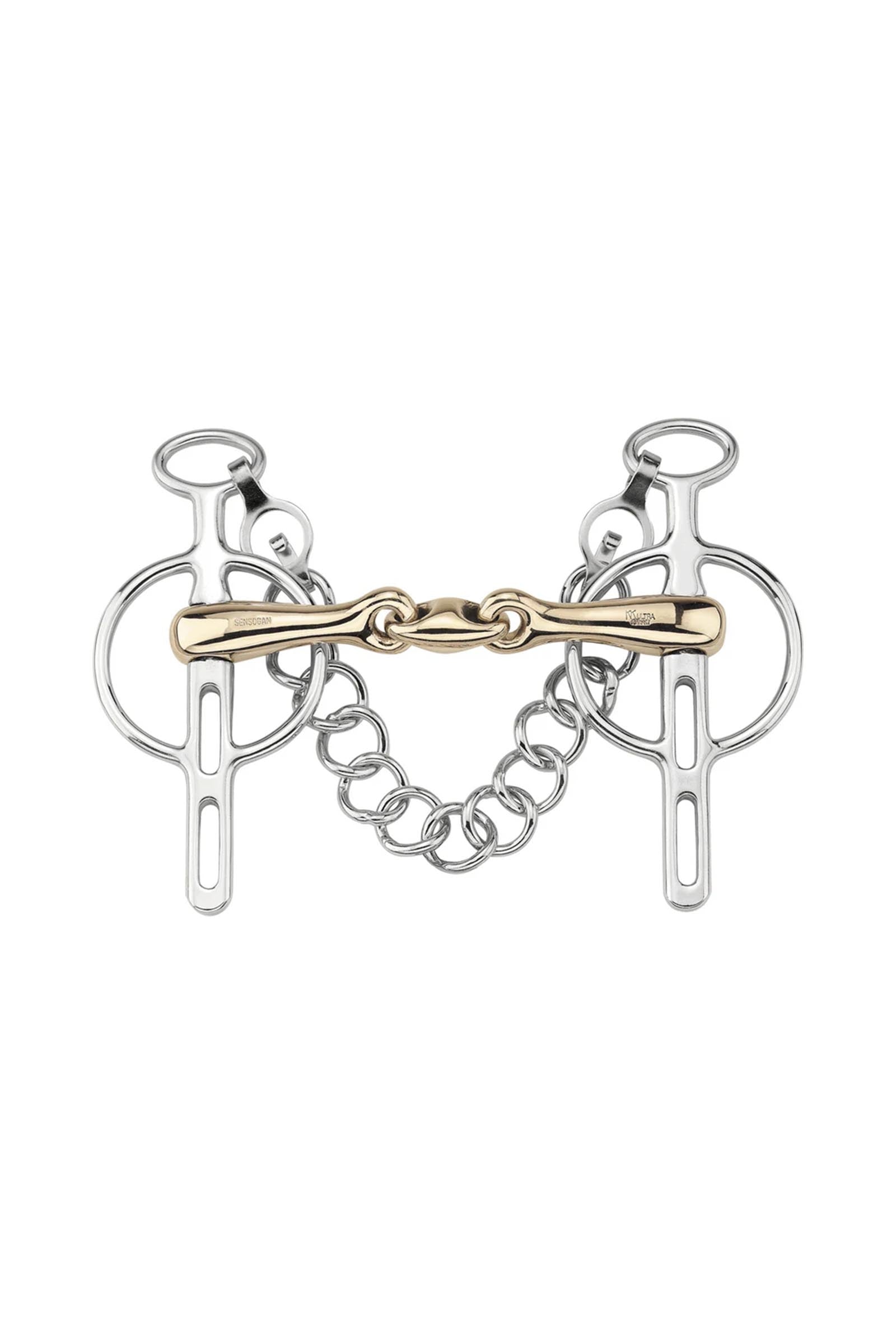 Sprenger KK Ultra Liverpoolské vozatajské udidlo, dvojité lomení, 16 mm, pohyblivá ramena, 2 drážky, Sensogan Horse Bits