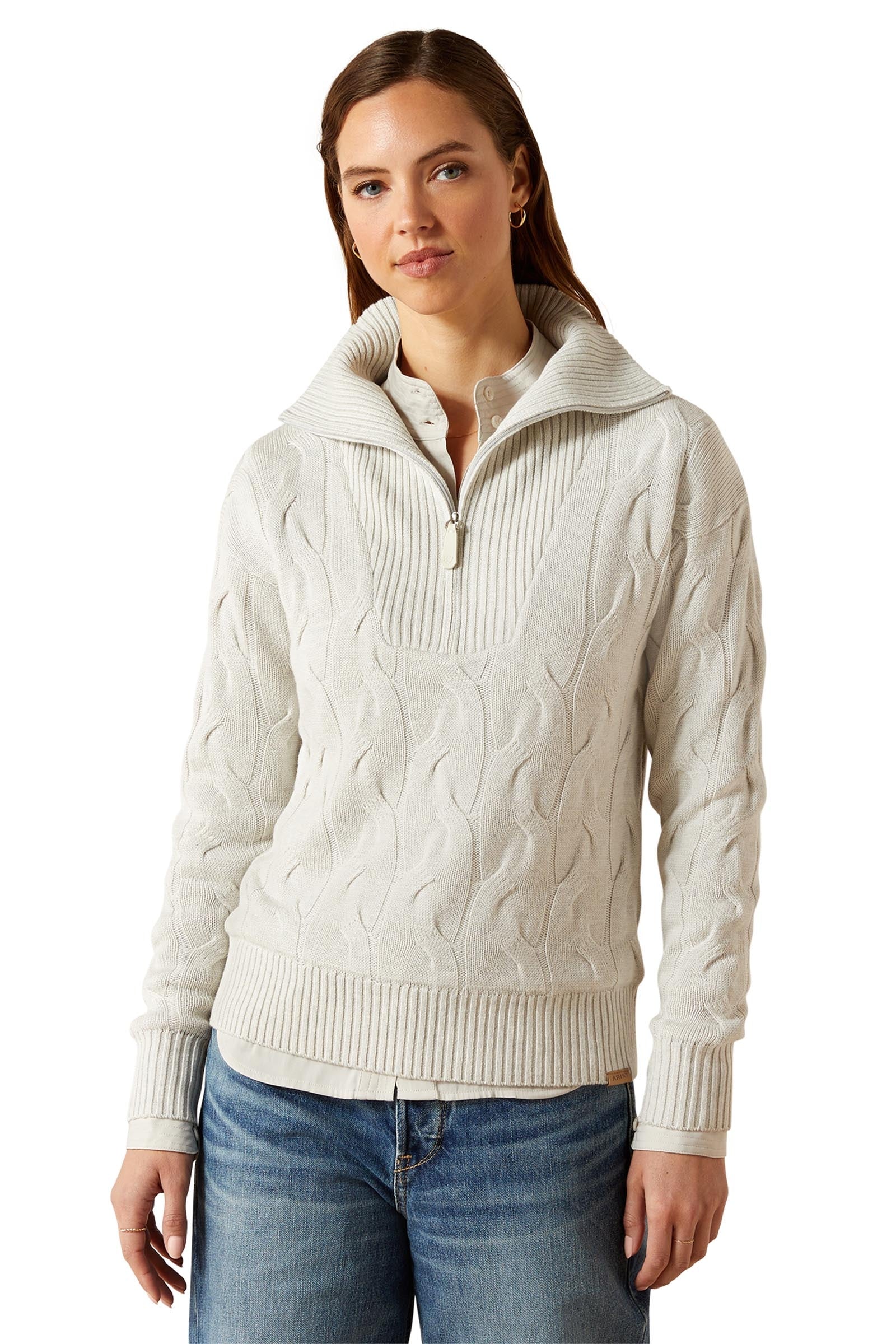 Ariat Alamere dámský svetr s polovičním zipem Women’s Riding Clothing