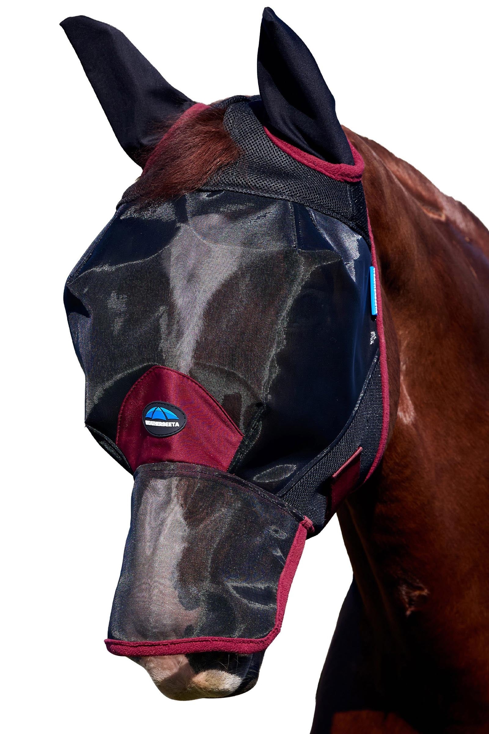 Weatherbeeta Comfitec Fine Mesh Fliegenmaske s ušima a nosem Antifly Protection for Horses