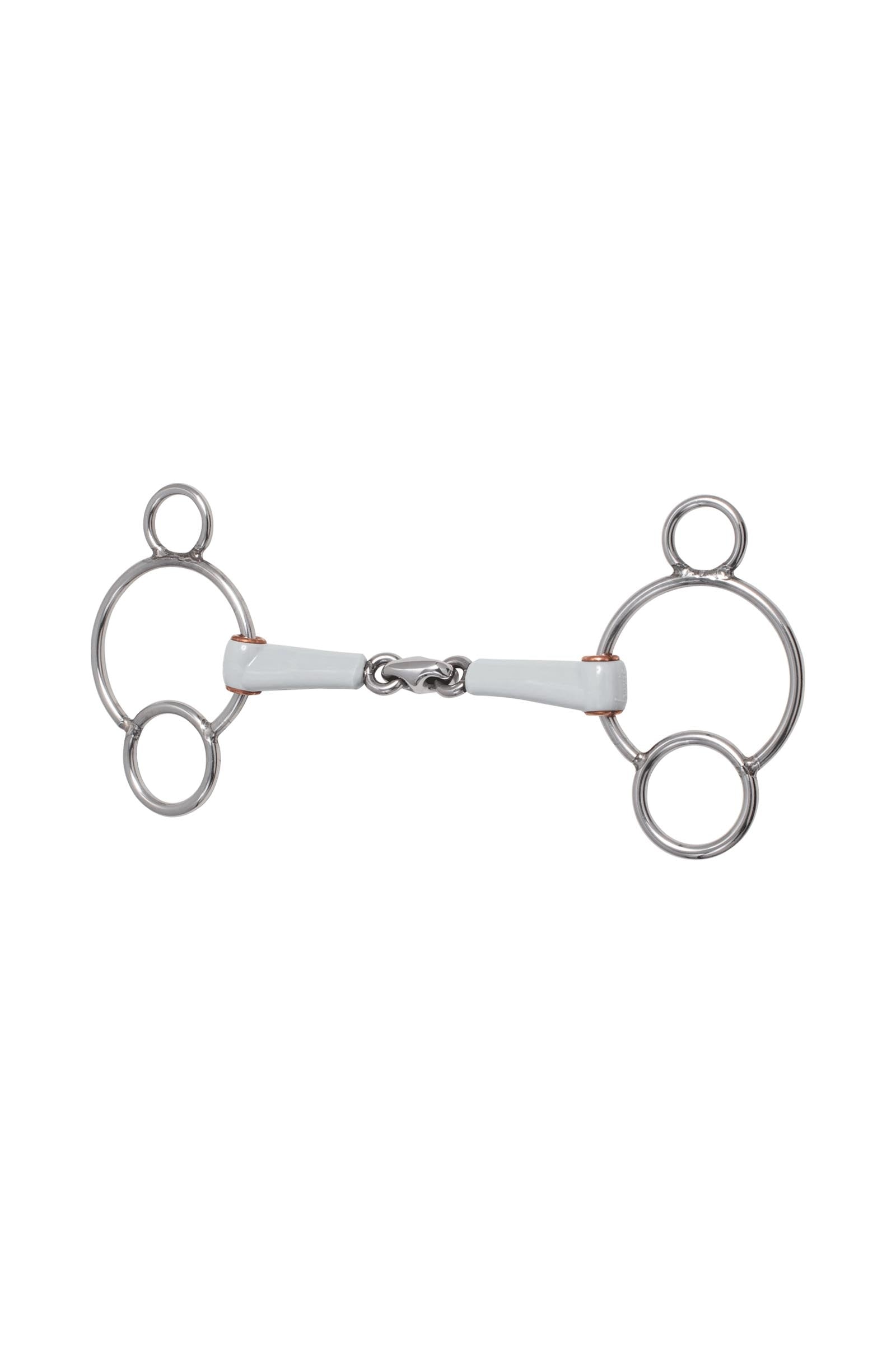 Beris 3kroužkové udidlo, dvakrát lomené, střední Horse Bits