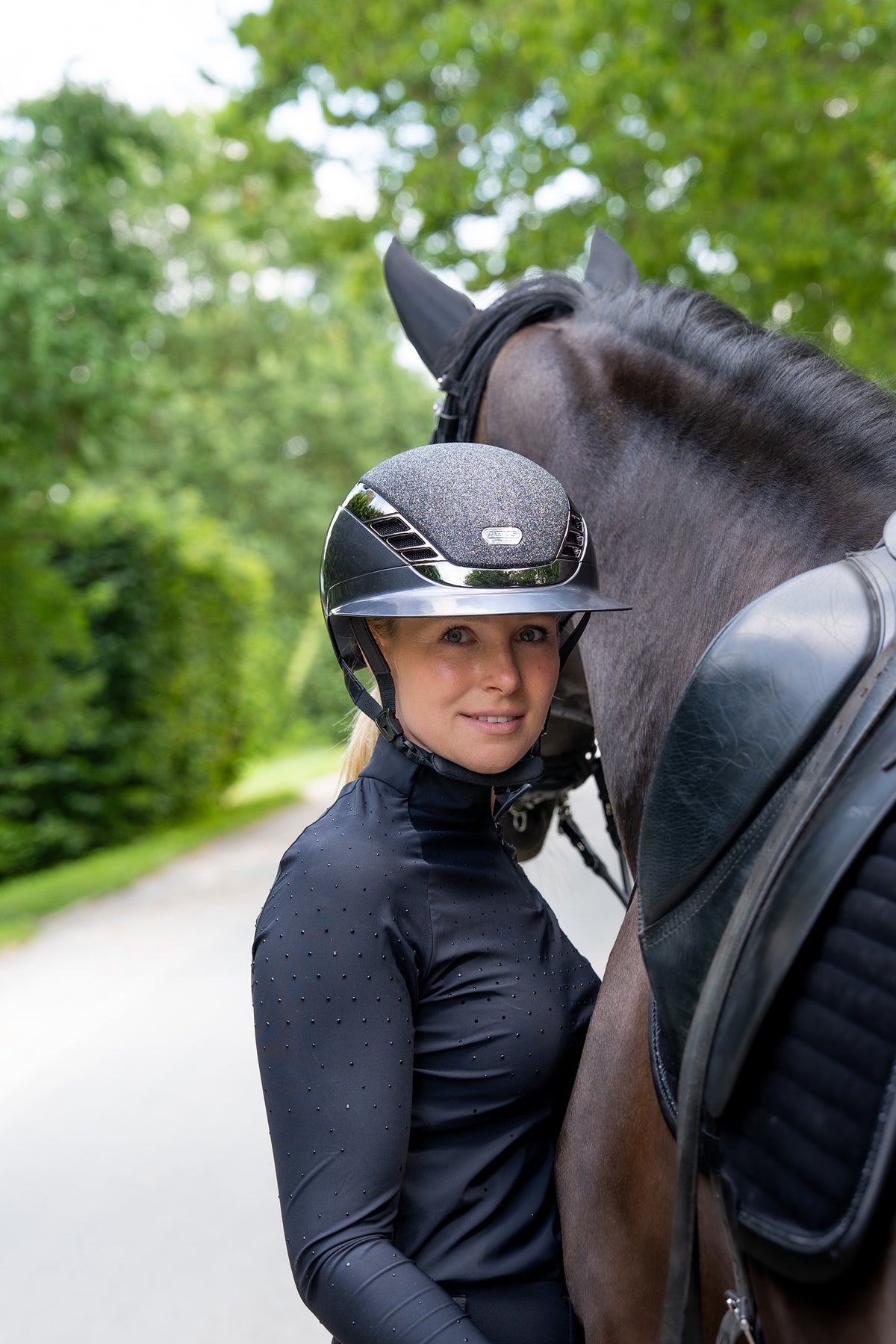 Abus Airluxe Supreme Glam Metallic Long Visor Safety Equipment