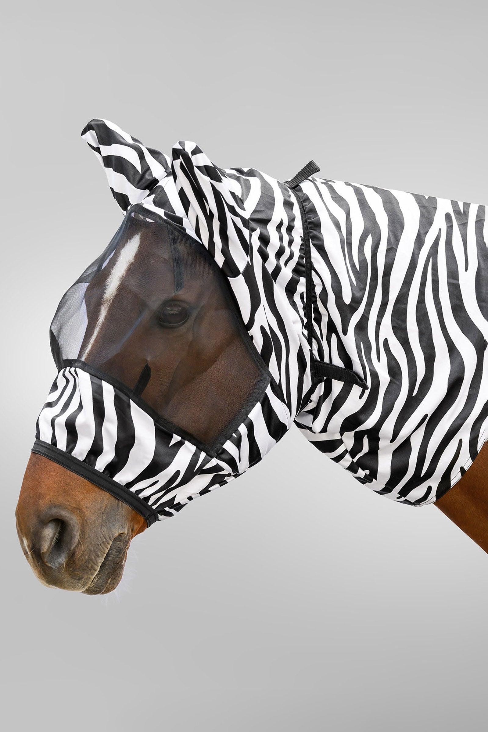 Waldhausen zebra maska pro ekzematiky s UV ochranou Antifly Protection for Horses