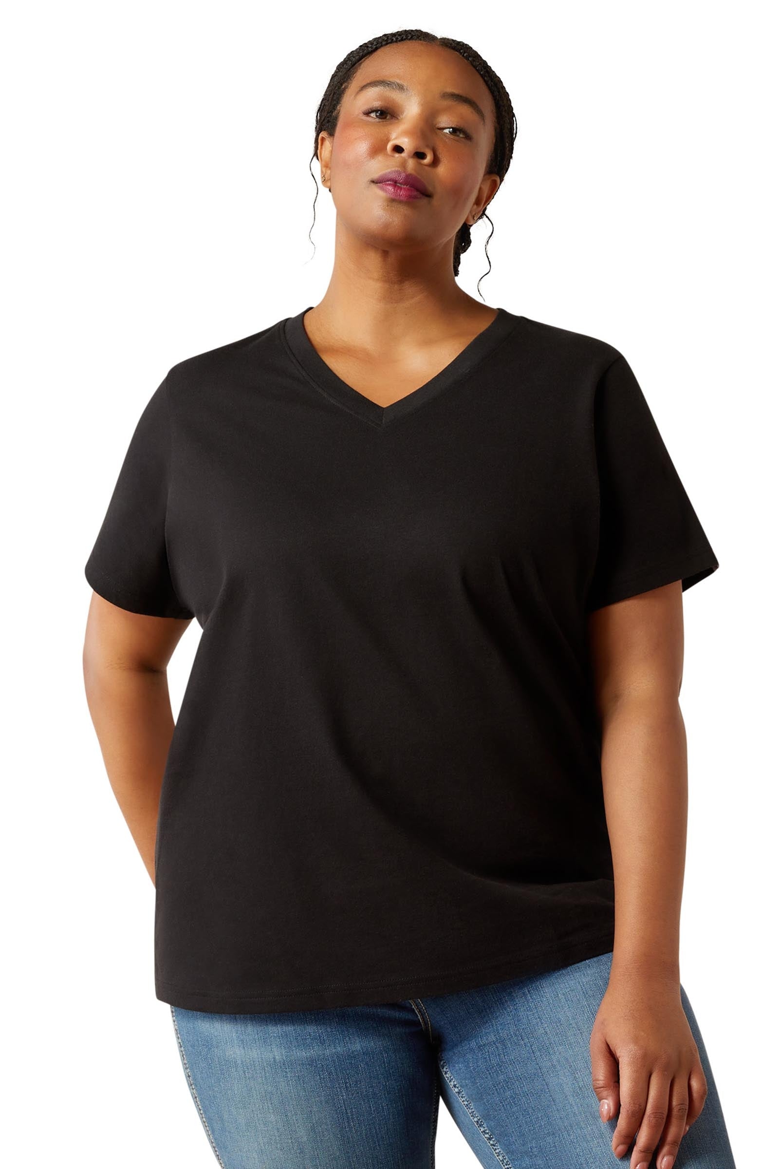 Ariat Women's Rebar Cotton Strong Standard V-Neck T-Shirt Women’s Riding Clothing