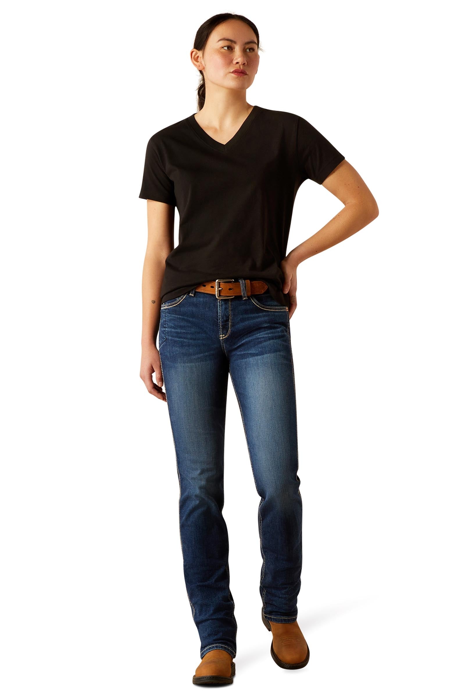 Ariat Women's Rebar Cotton Strong Standard V-Neck T-Shirt Women’s Riding Clothing