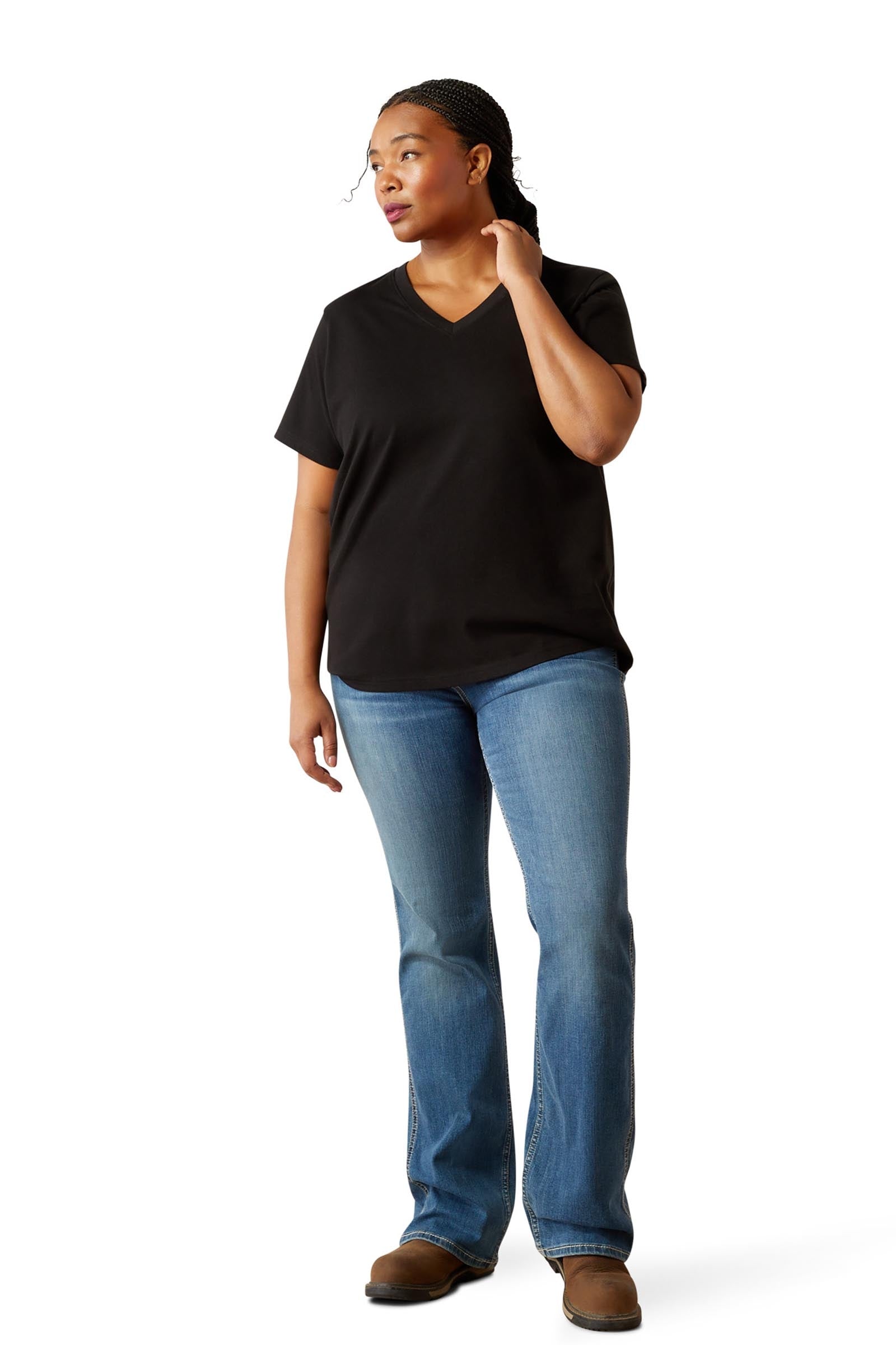 Ariat Women's Rebar Cotton Strong Standard V-Neck T-Shirt Women’s Riding Clothing